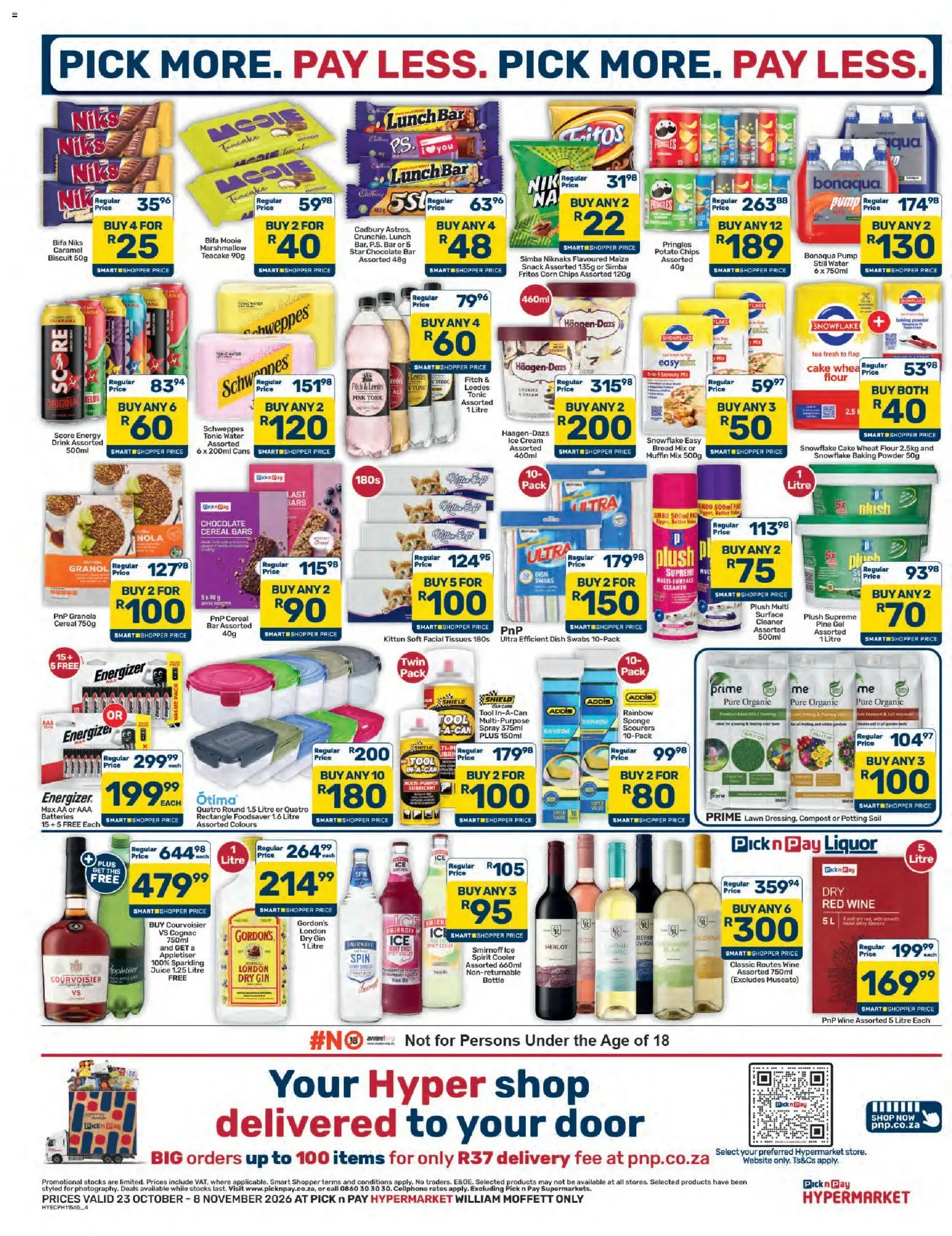 New Pick n Pay catalogue – valid from 23/10/2026 | Page: 4 | Products: Corn, Ice cream, Baking powder, Caramel