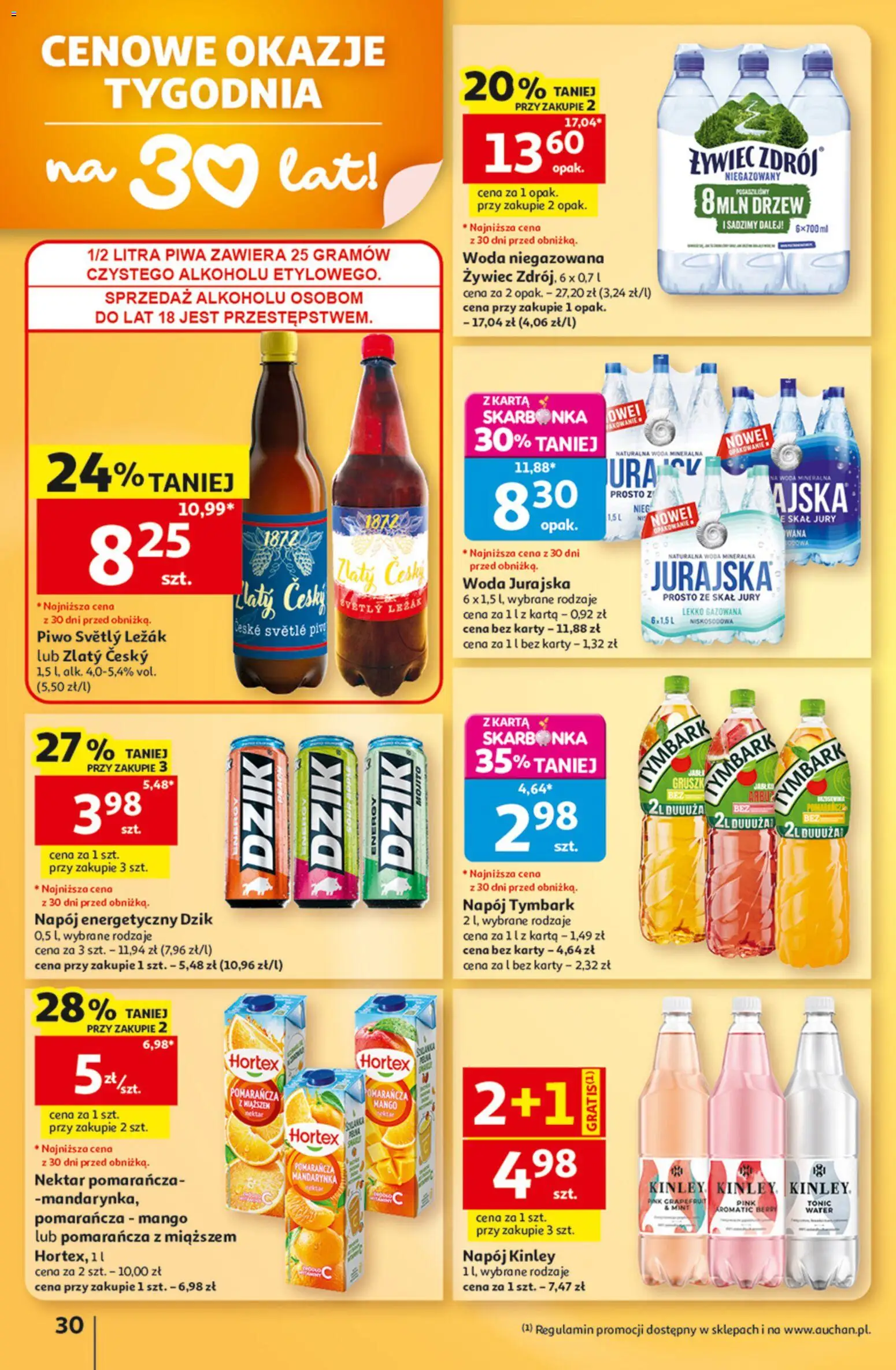 Auchan gazetka od 13.08.2026 | Strona: 30 | Produkty: Arbuz, Woda mineralna, Mojito, Piwo