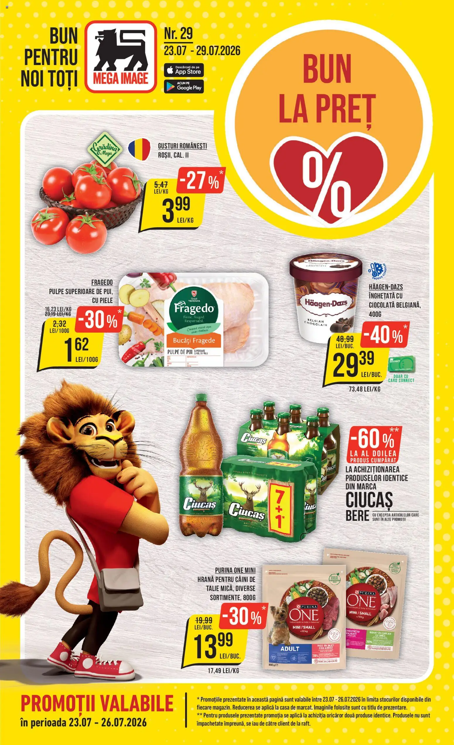 Noul catalog Mega Image – valabil de la 23.07.2026 | Pagină: 1 | Produse: Hrană pentru câini, Raft, Bere, Orez