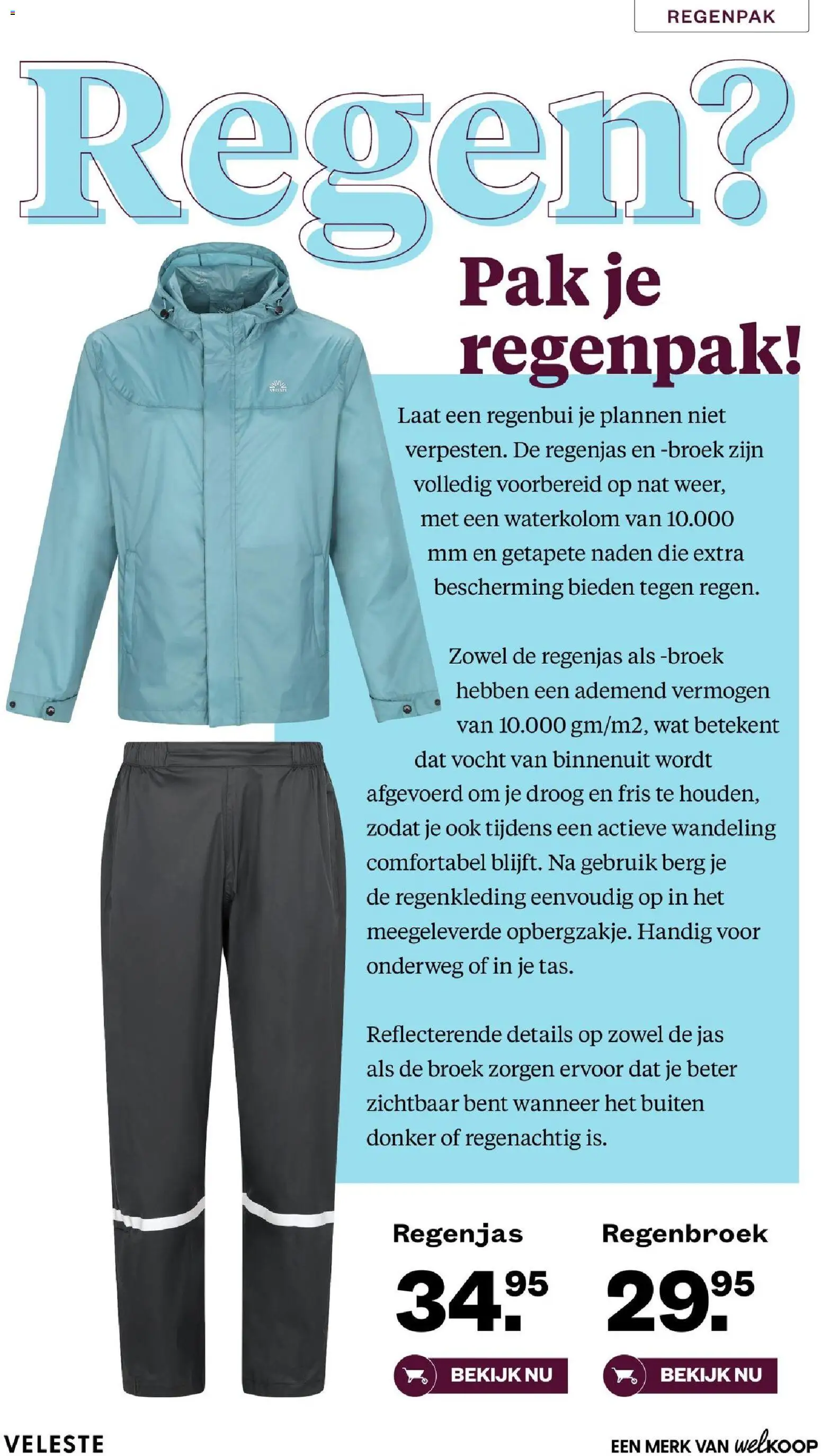 {H1} | Pagina: 28 | Producten: Regenjas, Jas, Broek