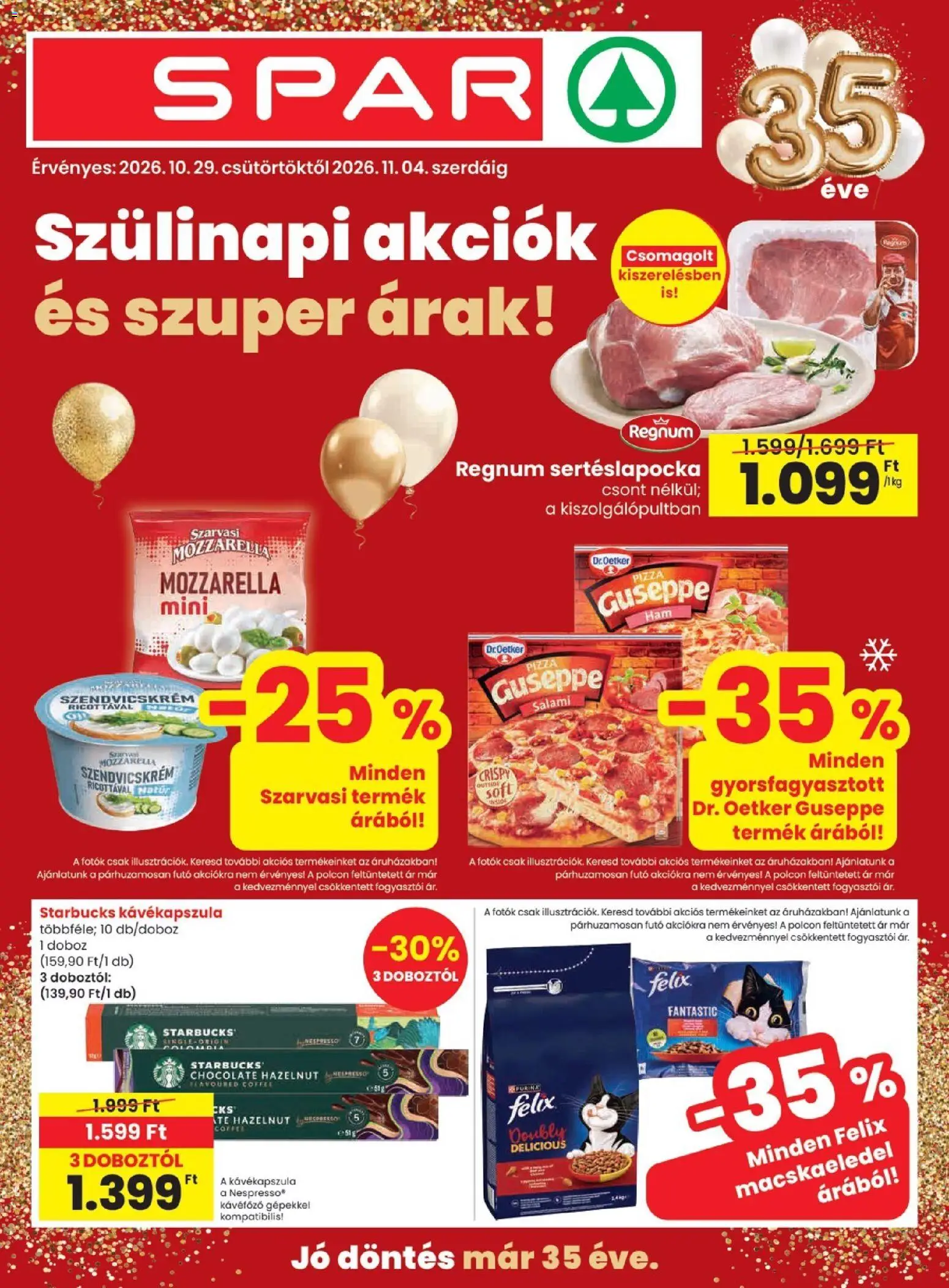 Spar akciós ujság - amely érvényes a következő dátumtól: 2026.10.29. | Oldal: 1