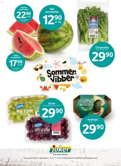 Forhåndsvisning av *Skivet vannmelon, *Skivet vannmelon gyldig fra 15.06.2026 | Side: 20 | Produkter: Druer, Avokado, Павільйон, Crispisalat