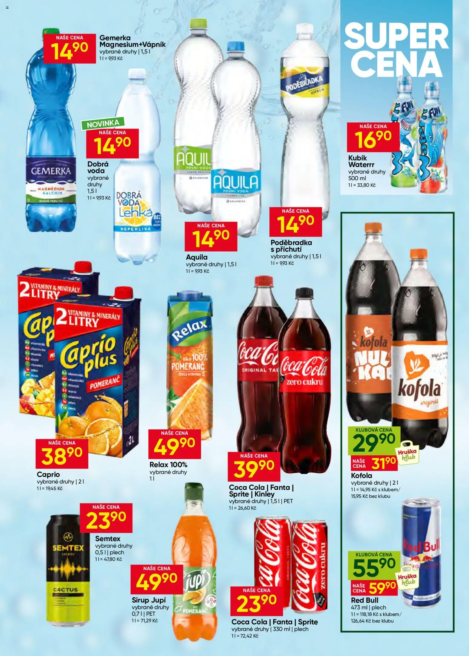 Hruška leták od 30.09.2026 | Strana: 9 | Produkty: Sirup Jupí, Poděbradka, Plech, Semtex