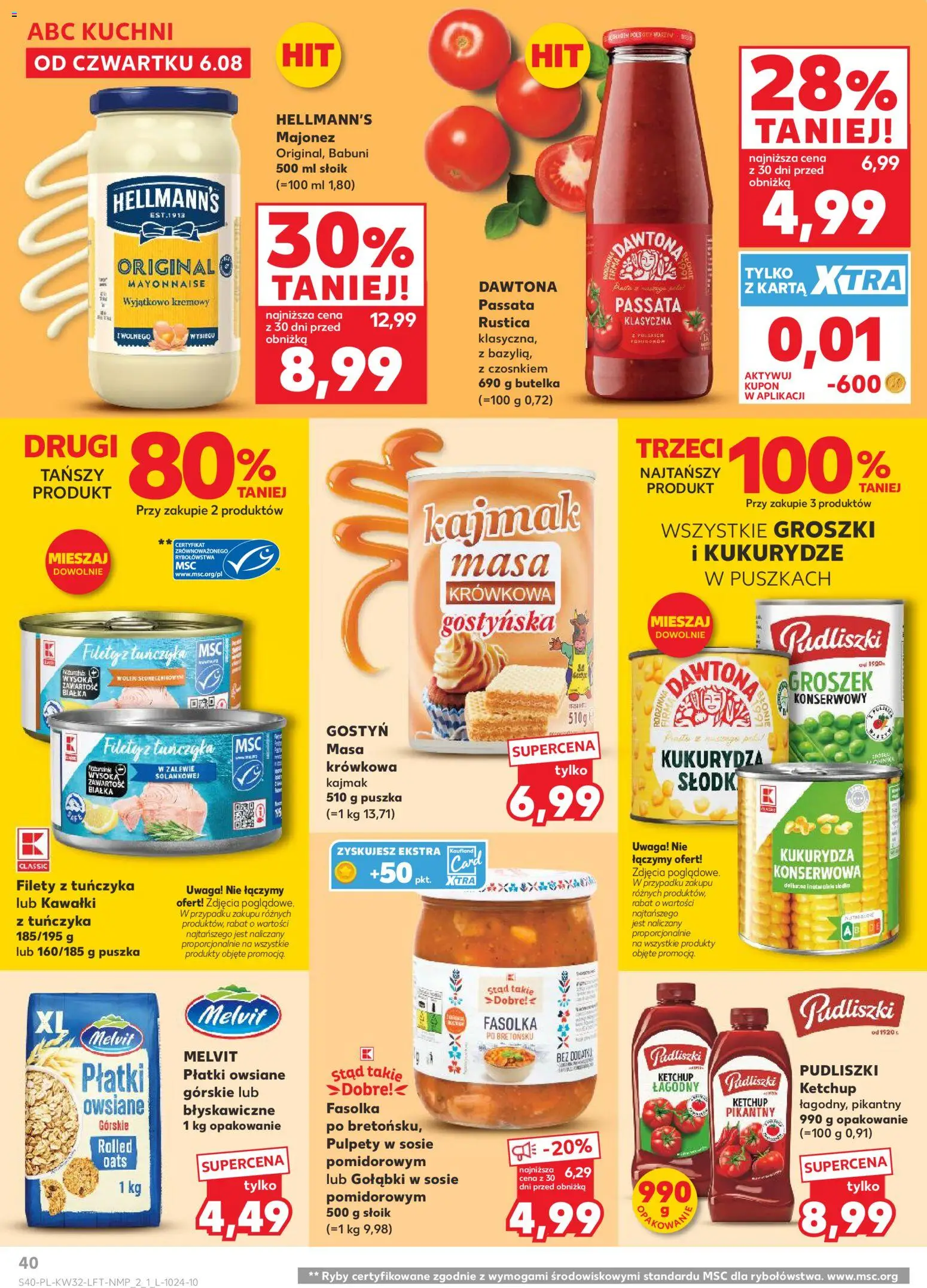 Kaufland Polsko leták od 06.08.2026 | Strana: 40 | Produkty: Passata, Ryby, Hellmann's