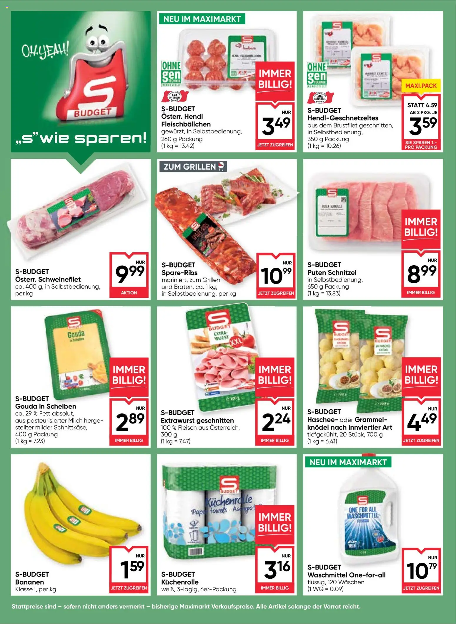 Maximarkt Flugblatt gültig ab 03.09.2026 | Seite: 6 | Produkte: Wurst, Milch, Bananen, Waschmittel