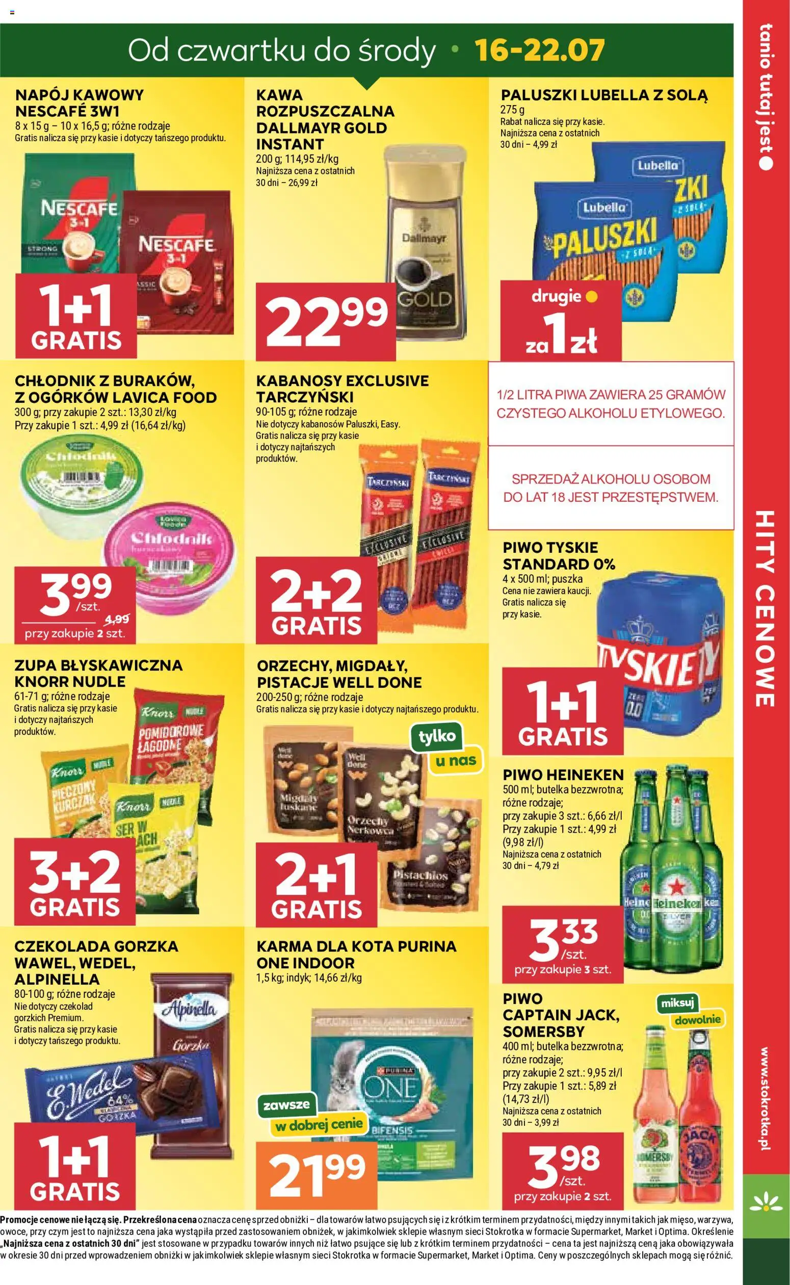 Stokrotka gazetka - Market od 16.07.2026 | Strona: 5 | Produkty: Kabanosy, Paluszki, Karma dla kota, Czekolada