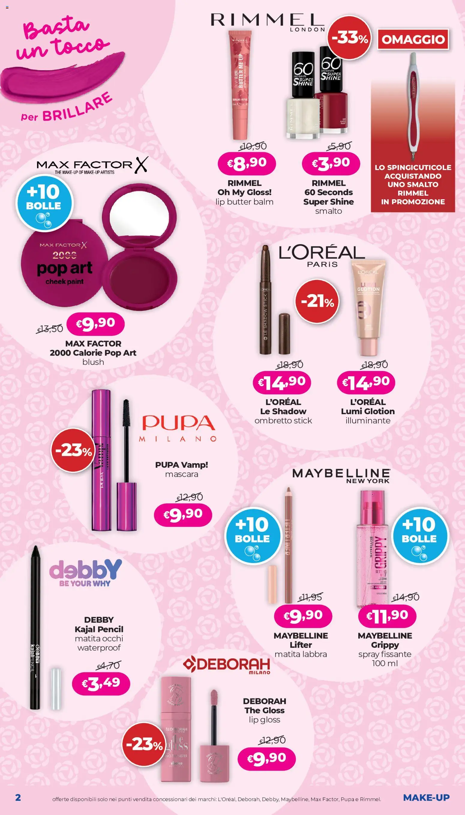 Volantino Acqua e Sapone del 23/07/2026 | Pagina: 2 | Prodotti: Illuminante, Ombretto, The, Blush