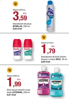 Vista previa Bonpreu folleto válido desde el 16.06.2026 | Página: 95 | Productos: Perfume, Lima, Desodorante, Enjuague bucal