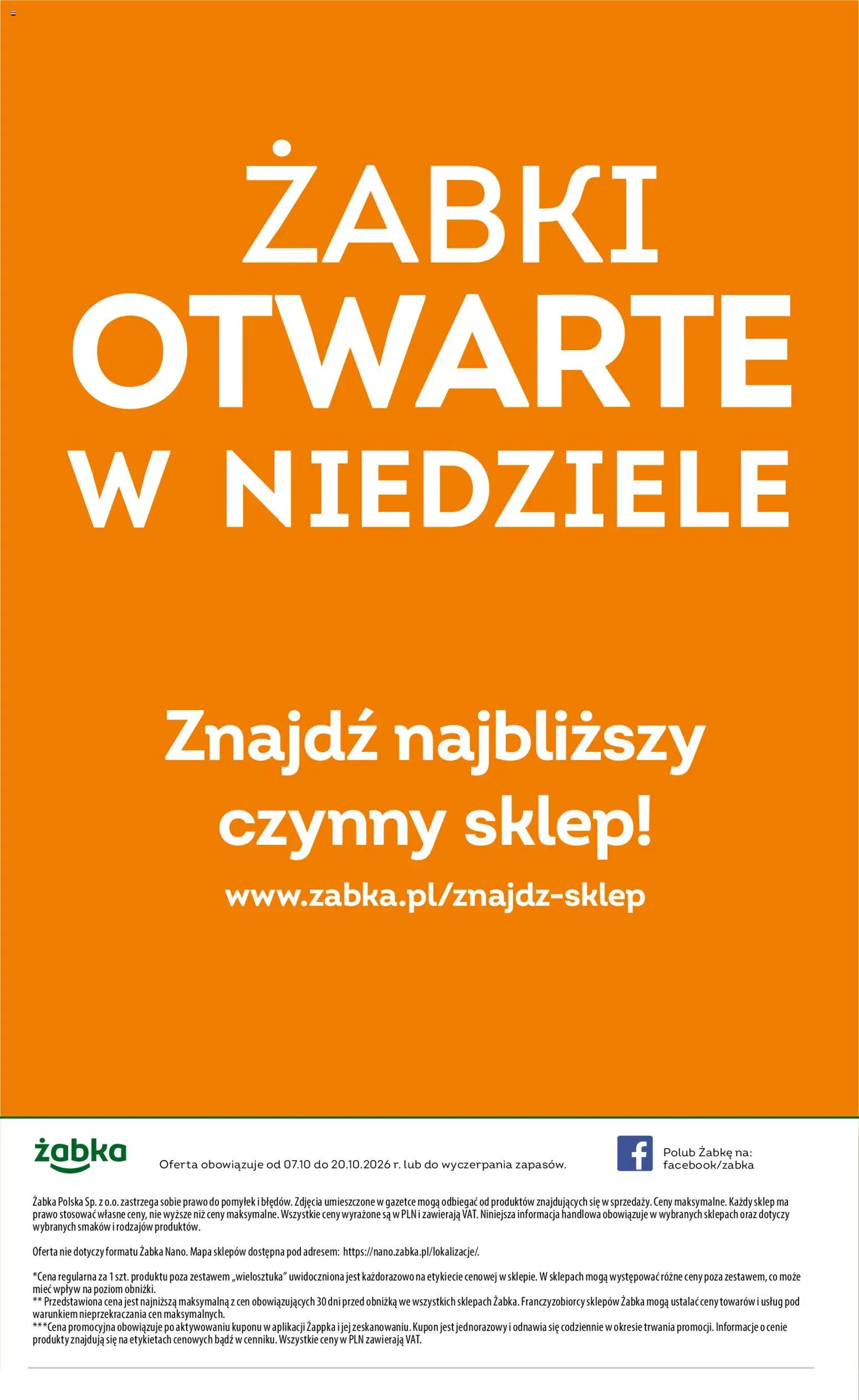 Żabka gazetka - Codzienne produkty od 07.10.2026 | Strona: 20