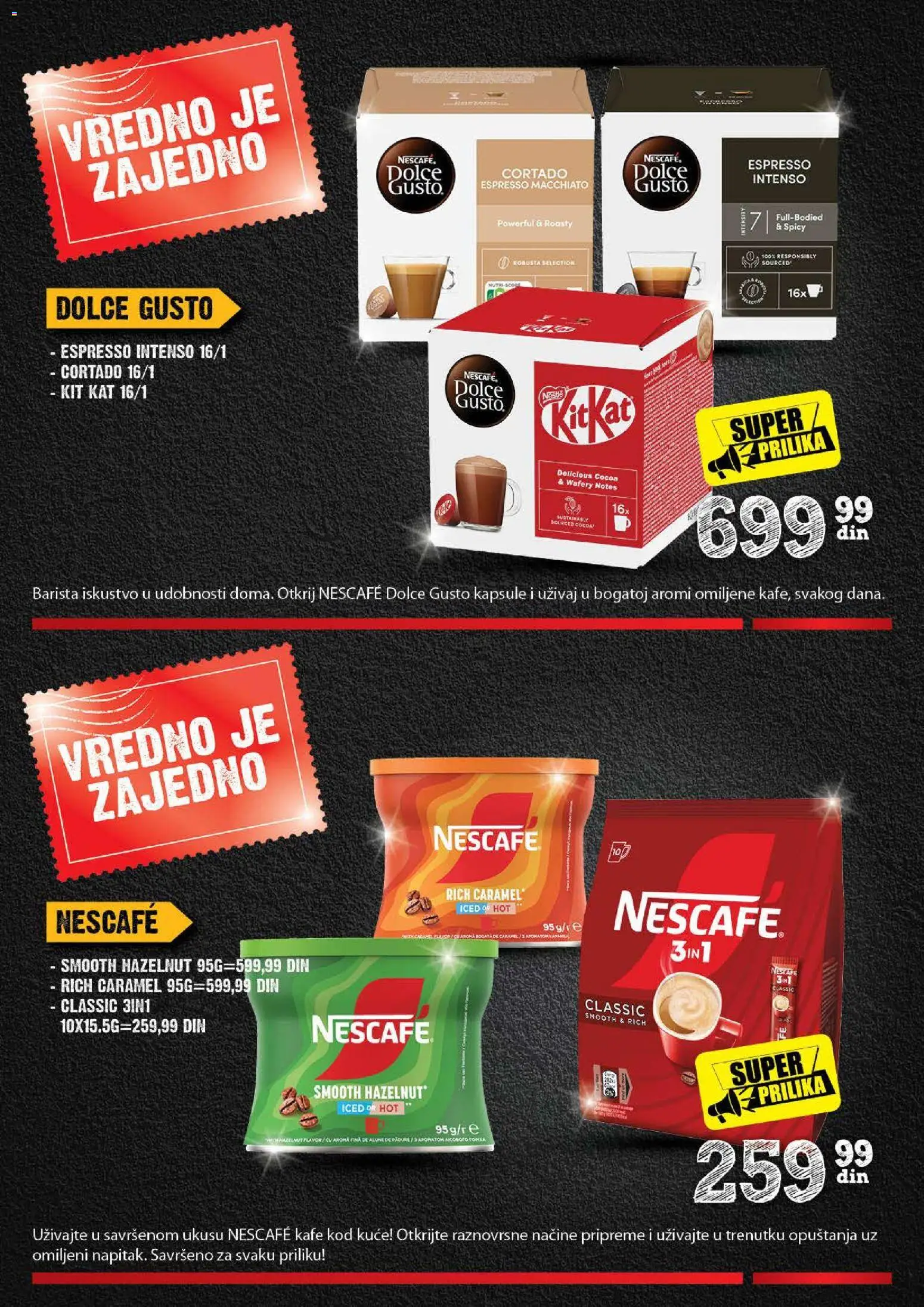 Roda katalog - važi od 28.09.2026 | Strana: 16 | Proizvode: Dolce Gusto, Kapsule, Nescafé