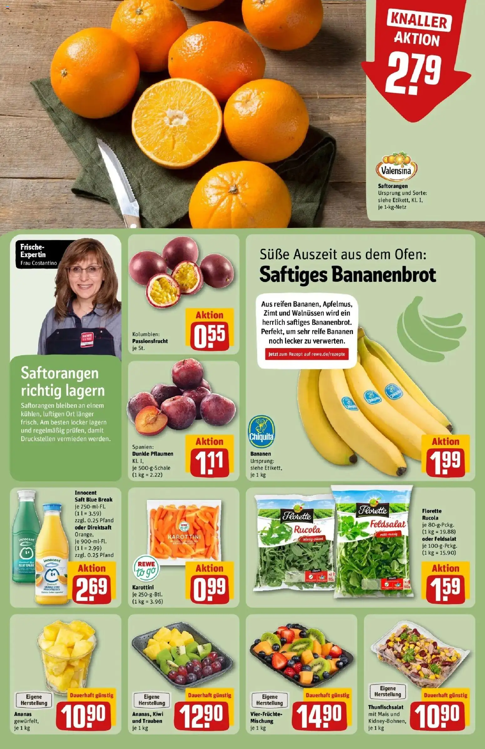 REWE Prospekt ab 12.10.2026 zum Blättern » Angebote | Seite: 4 | Produkte: Ofen, Mais, Pflaumen, Saft