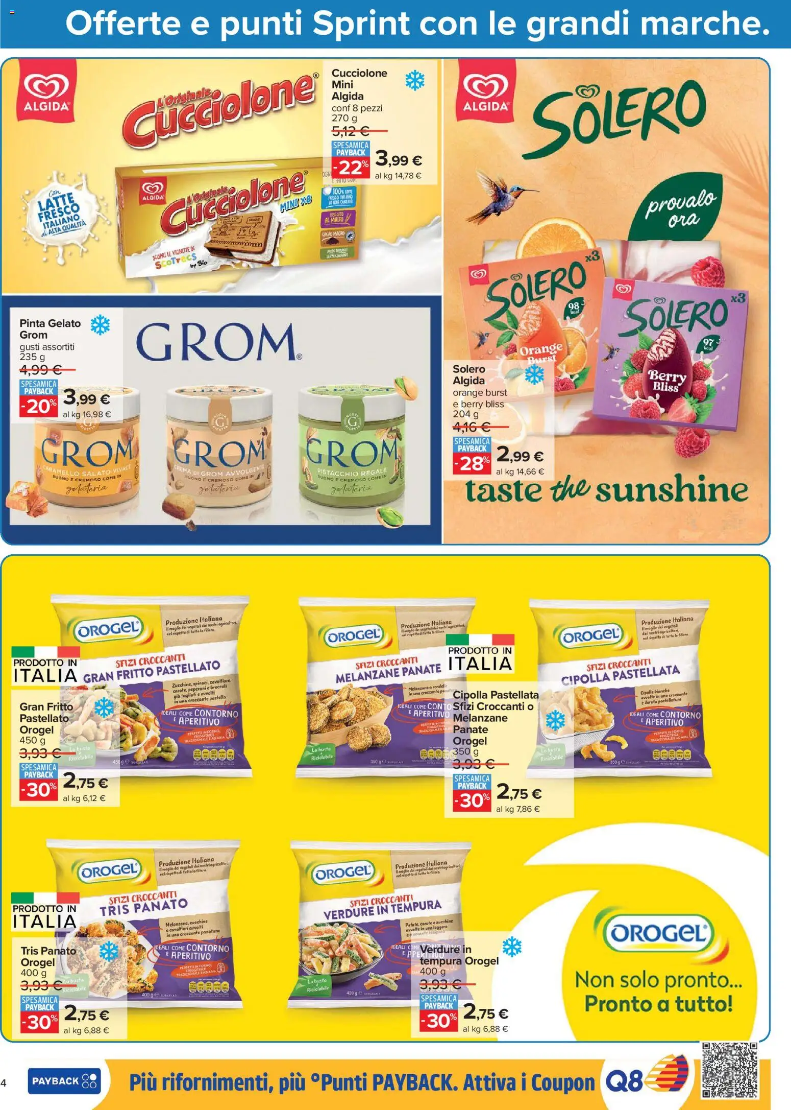 Volantino Carrefour del 16.06.2026 | Pagina: 4 | Prodotti: Peperoni, Gelato, Latte, Zucchine