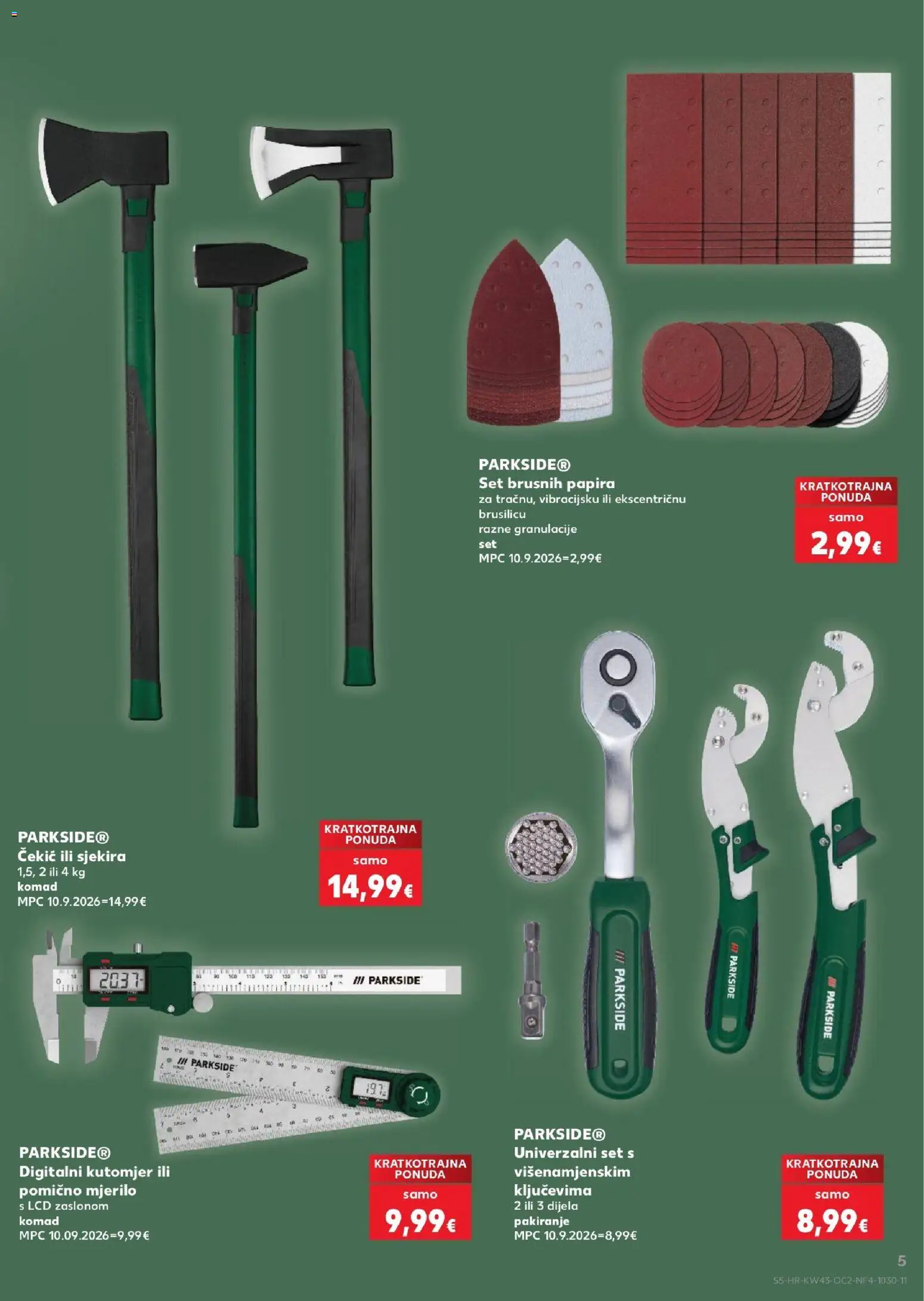 Kaufland katalog | vrijedi od 21.10.2026 | Stranica: 5 | Proizvodi: Axe, Parkside