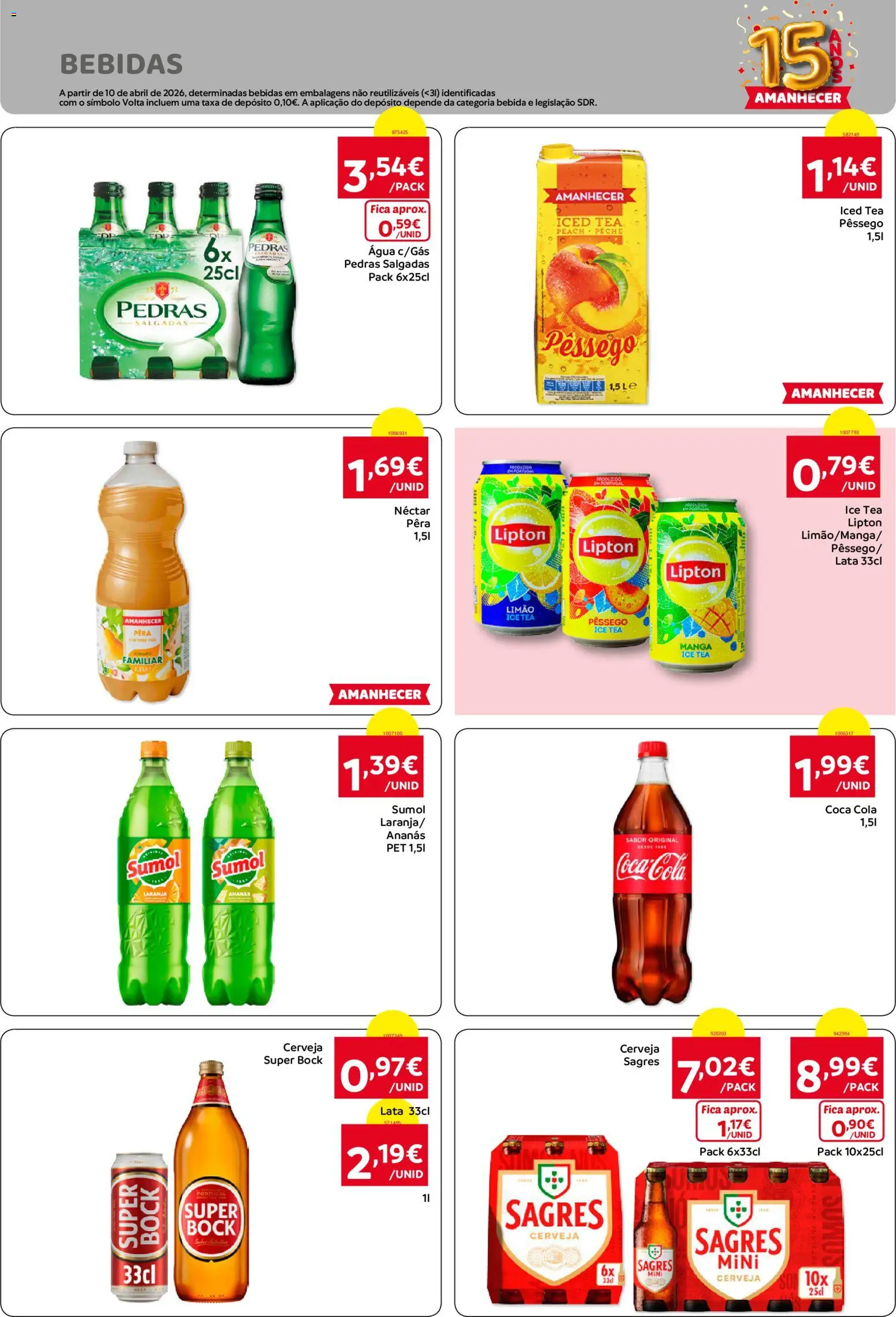 Amanhecer Folheto Madeira │ válido de 13/08/2026 | Página: 8 | Produtos: Agua, Bebidas, Ananás, Bebida