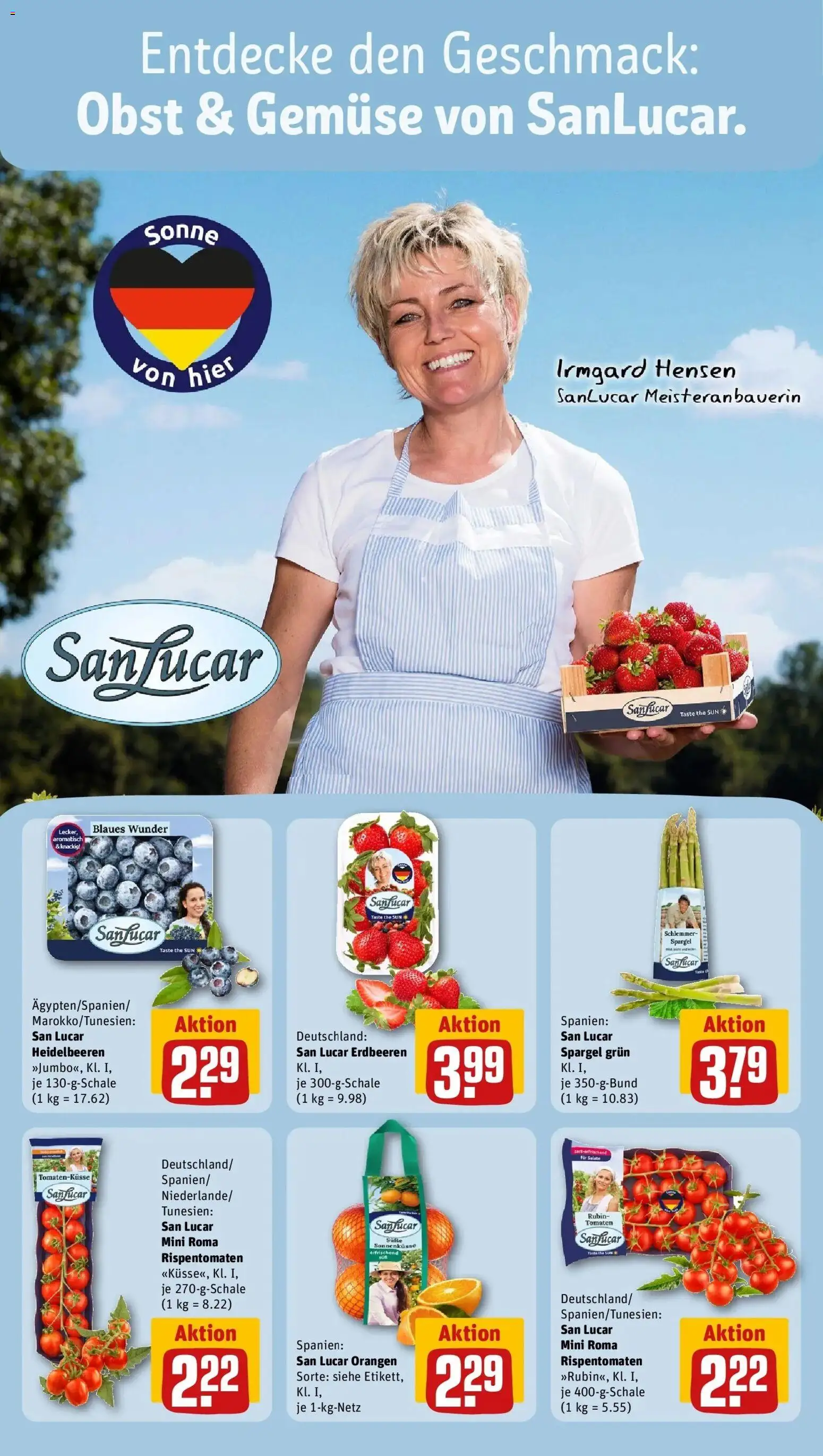 Rewe Prospekt Singen	 – gültig ab 27.04.2026 | Seite: 8 | Produkte: Spargel, Heidelbeeren, Gemüse, Obst