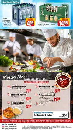 Rewe Prospekt Herten ab 28.09.2026 gültig | Seite: 38 | Produkte: Mineralwasser, Reis, Apfelmus, Hackfleisch
