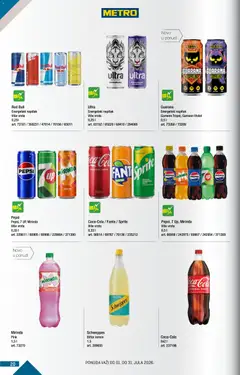Metro katalog BMPL - pregled Metro kataloga - važi od 01.07.2026 | Strana: 20 | Proizvode: Schweppes, Guarana, Red Bull, Pepsi
