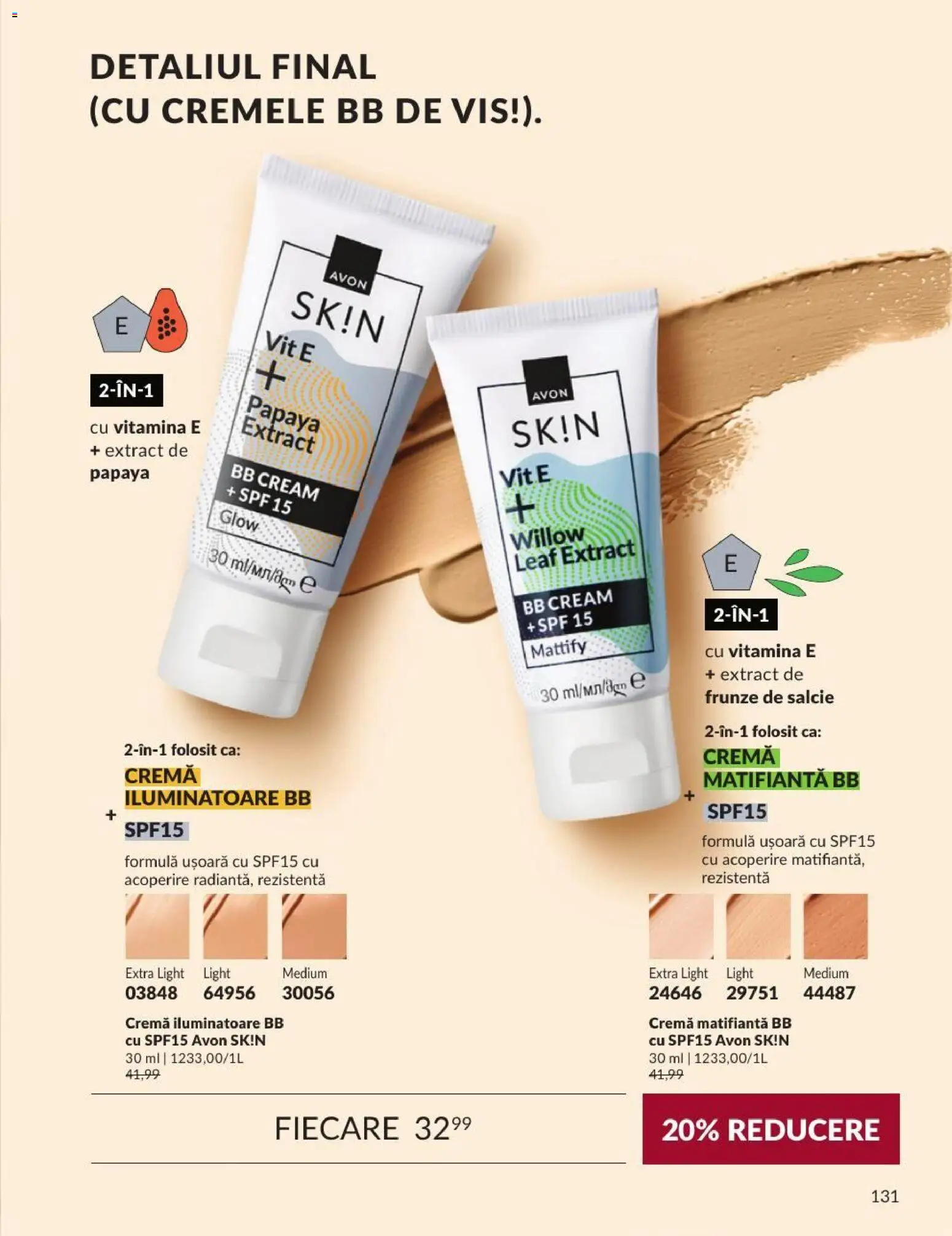 Noul catalog Avon – valabil de la 01.09.2026 | Pagină: 131 | Produse: Bb cream, Cremă, Papaya