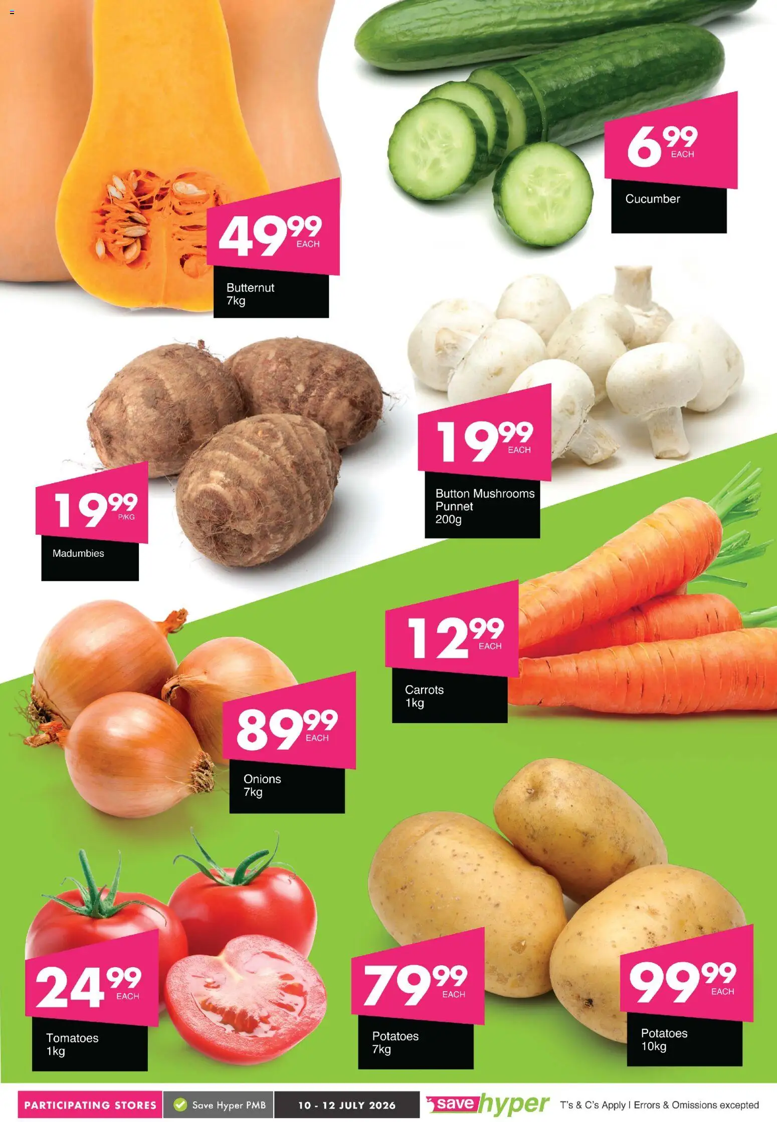New Save catalogue – valid from 10/07/2026 | Page: 2 | Products: Tomatoes, Carrots, Potatoes, Onions