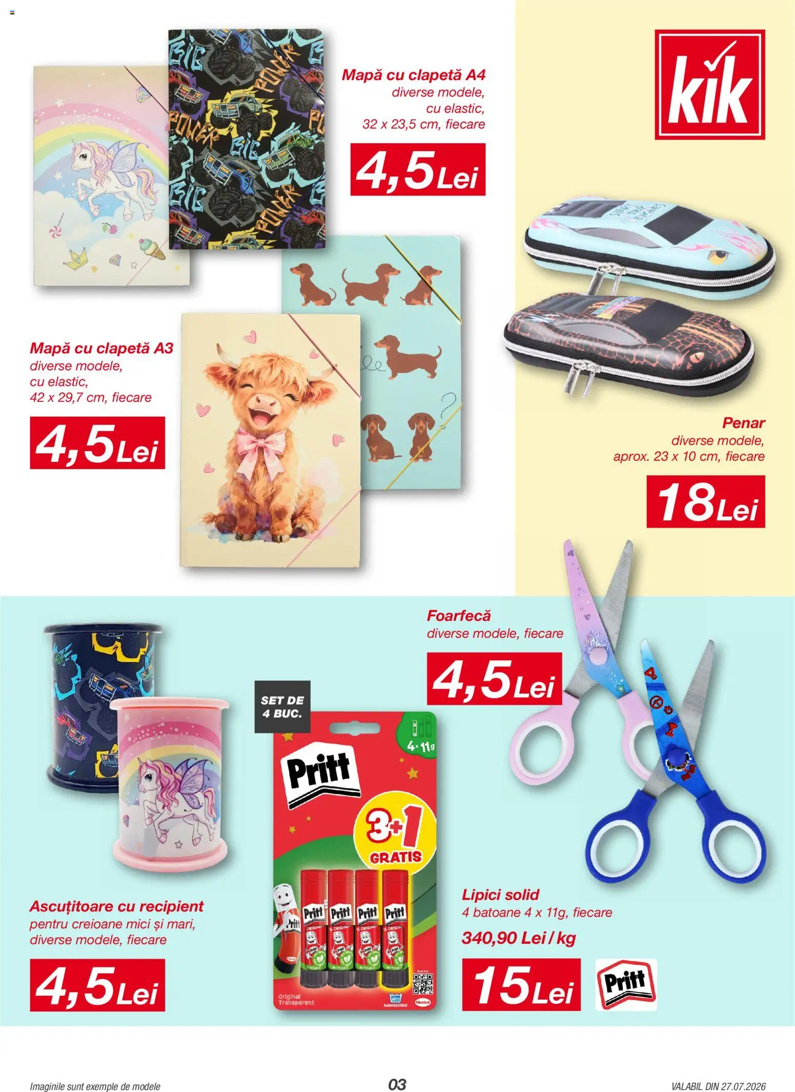 Noul catalog Kik – valabil de la 27.07.2026 | Pagină: 3 | Produse: Solid, Ascuțitoare, Mici
