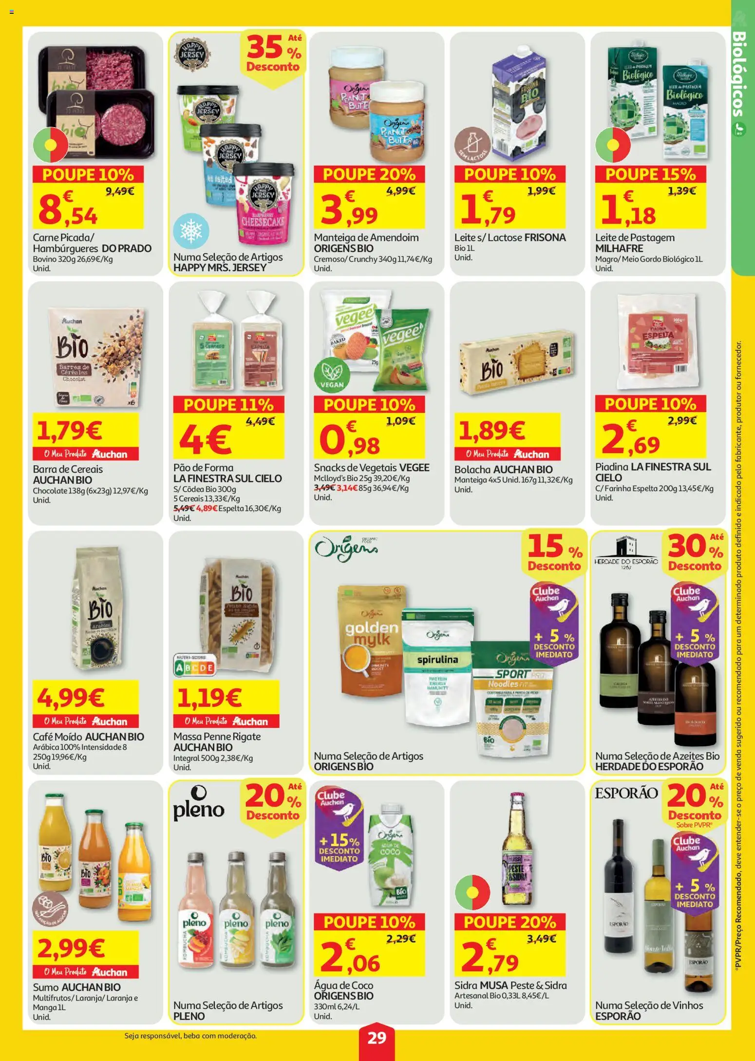 Auchan folheto │ válido de 23/07/2026 | Página: 29 | Produtos: Kombucha, Sumo, Cereais, Massa
