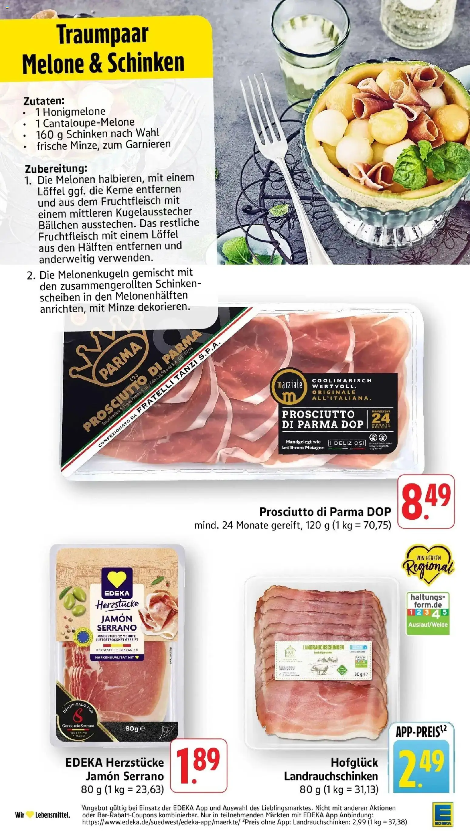 Edeka prospekt Ettenheim – gültig ab 08.06.2026 | Seite: 7 | Produkte: Honigmelone, Melone, Schinken