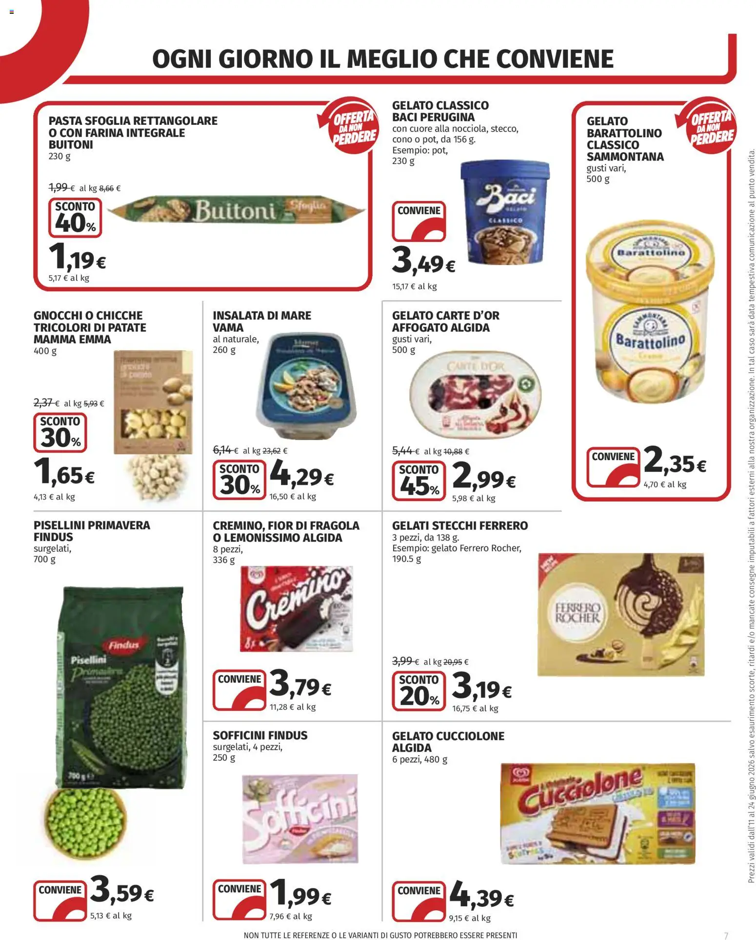 Volantino COOP del 11.06.2026 | Pagina: 7 | Prodotti: Pasta sfoglia, Insalata, Patate, Pasta