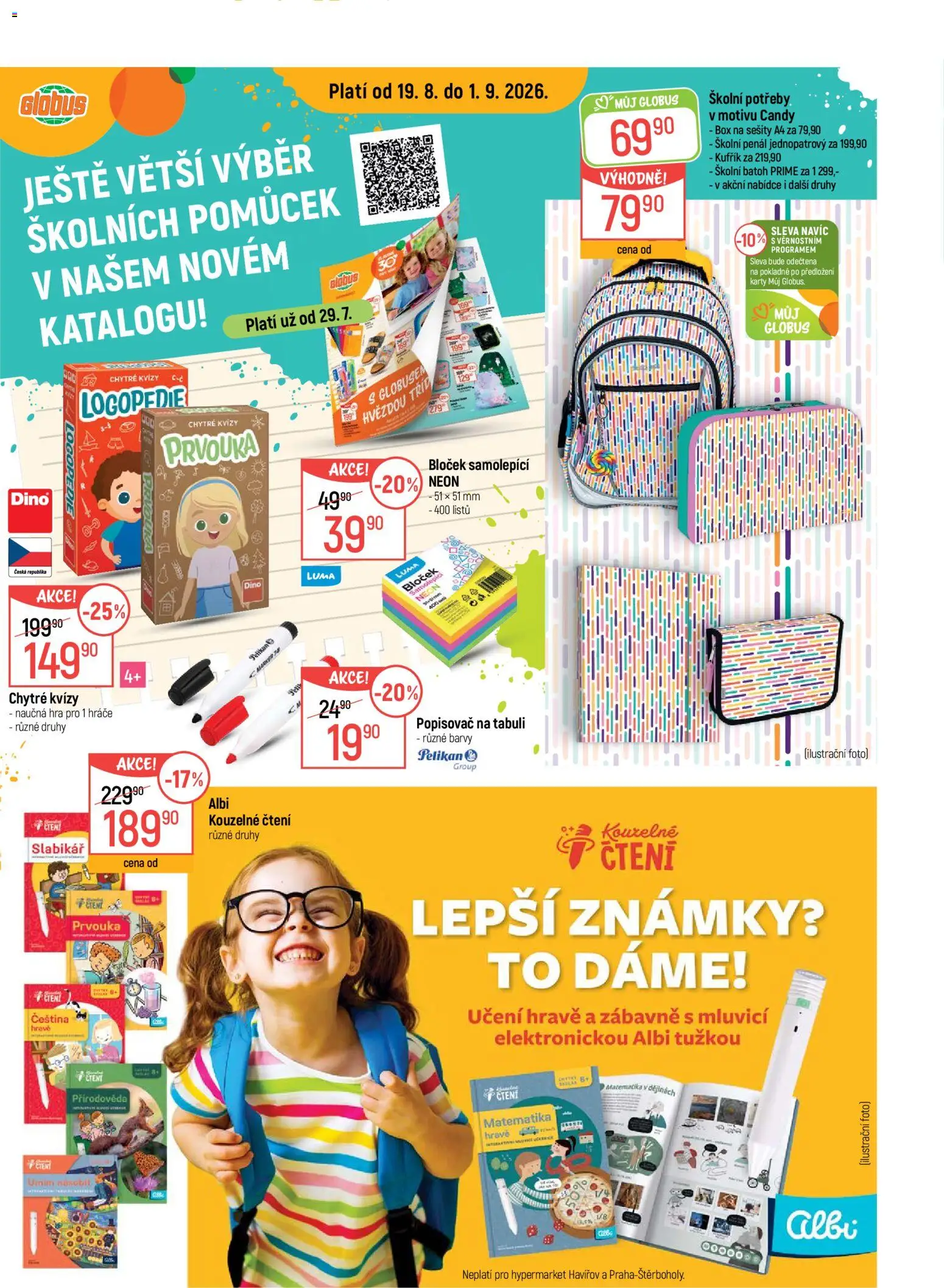Globus leták od 19.08.2026 | Strana: 15 | Produkty: Globus, Batoh, Sešity, Barvy