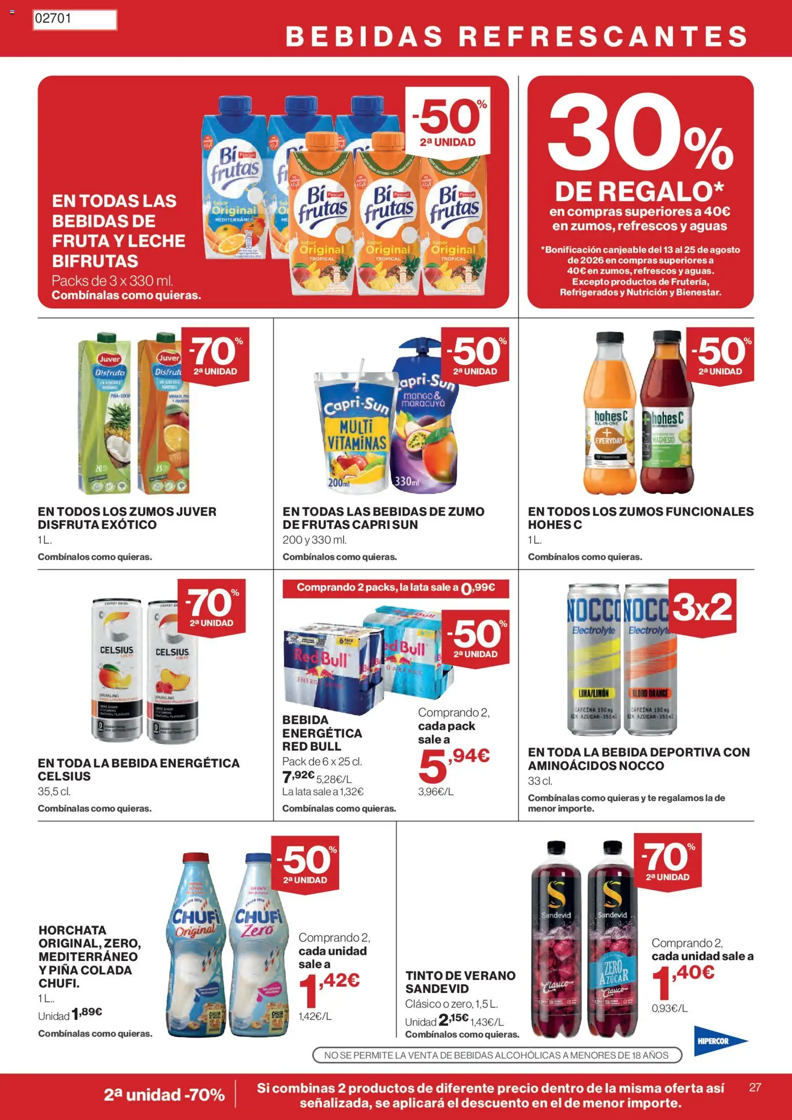 Hipercor catálogo │ válido desde el 30/07/2026 | Página: 27 | Productos: Leche, Piña, Ροζ πιπέρι, Ρούτερ