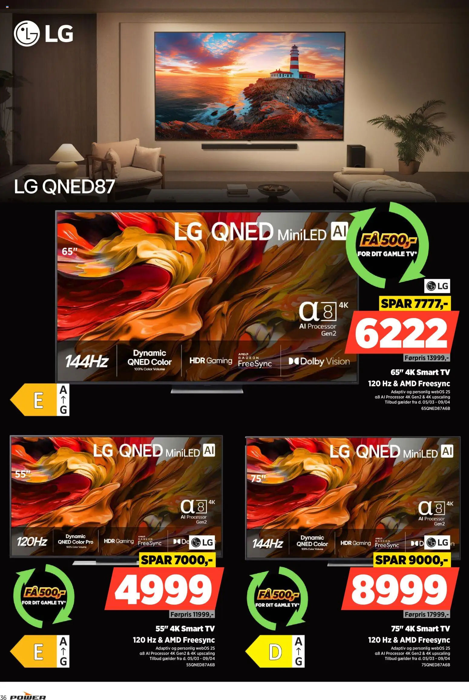 Power tilbudsavis – gyldig fra 13.03.2026 | Side: 36 | Produkter: Processor, Smart TV, TV