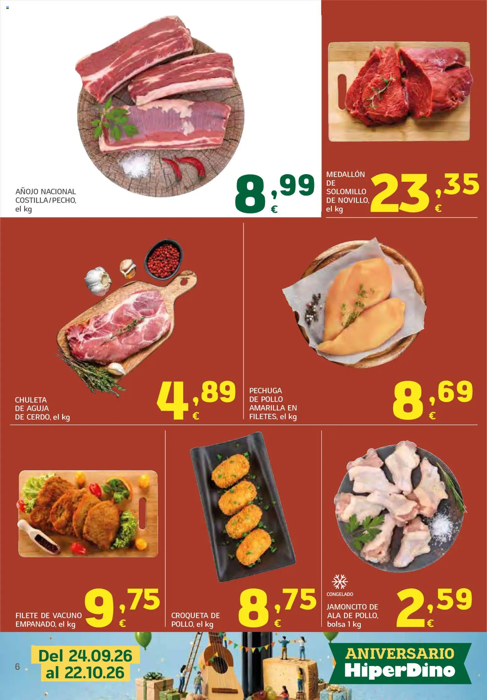 HiperDino folleto │ válido desde el 24/09/2026 | Página: 6 | Productos: Bolsa, Filete, Pollo