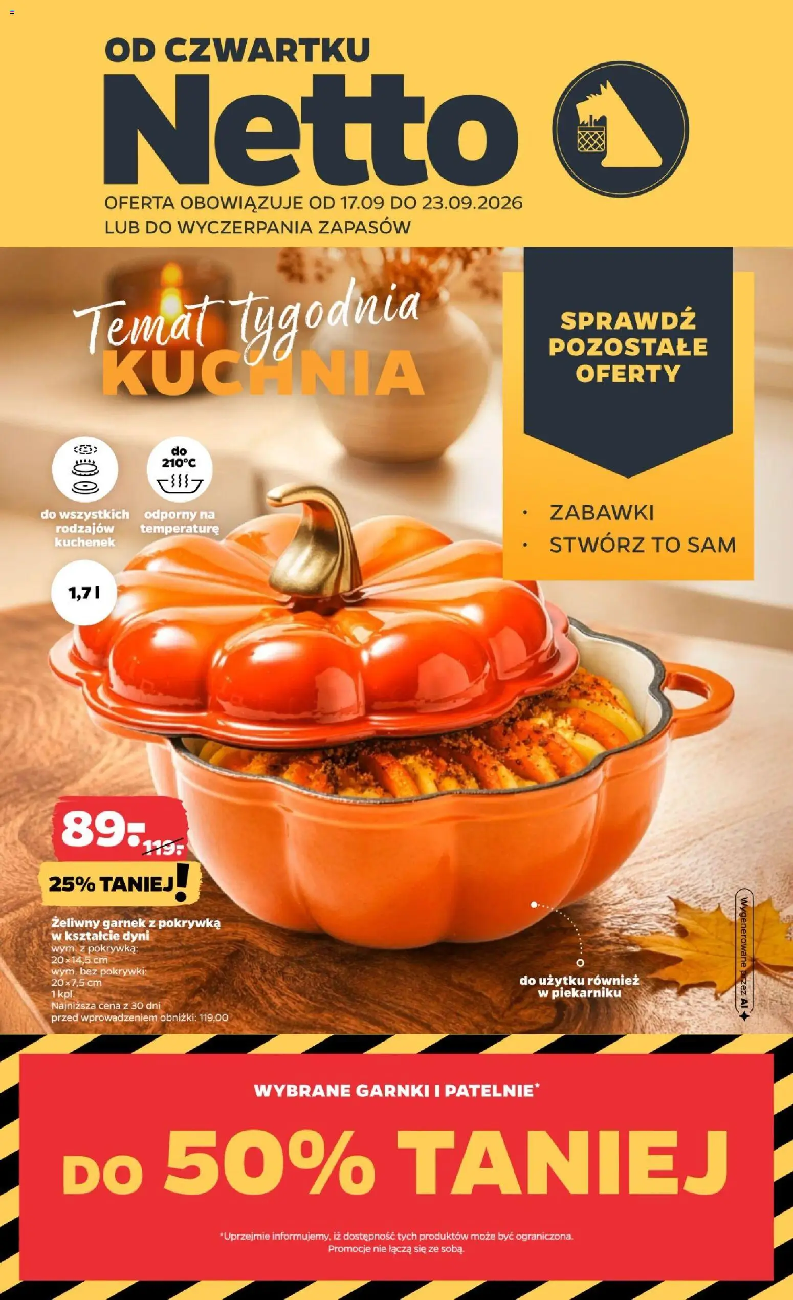 Netto gazetka od czwartku NonFood od 17.09.2026 | Strona: 1 | Produkty: Zabawki, Garnek, Garnki