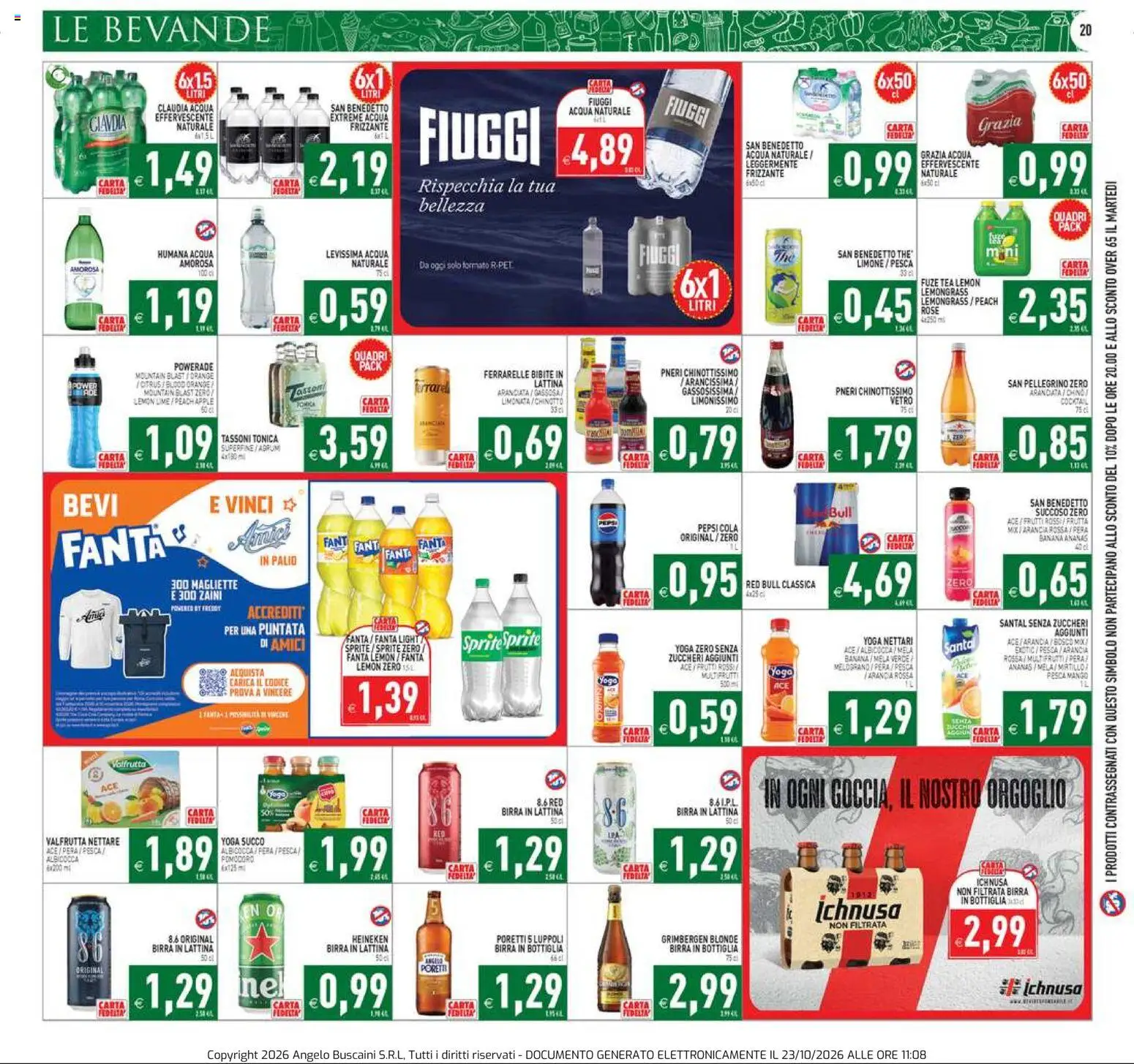 Volantino PIM Supermercati del 23/10/2026 | Pagina: 20