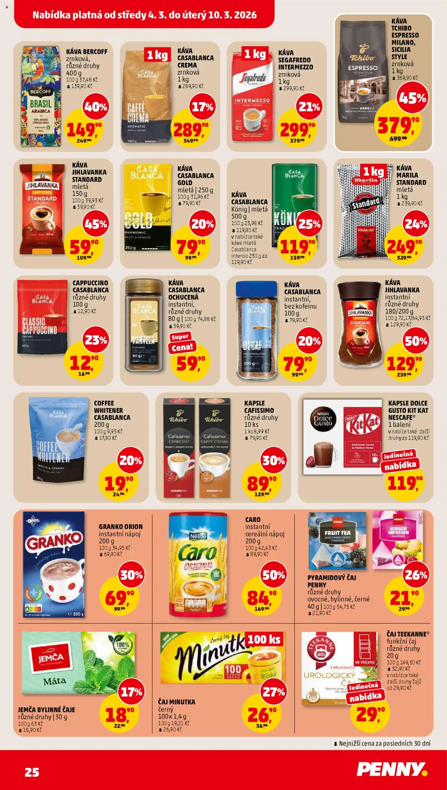 Penny Market leták od 04.03.2026 | Strana: 25 | Produkty: Granko, Káva Standard, Segafredo, Caro