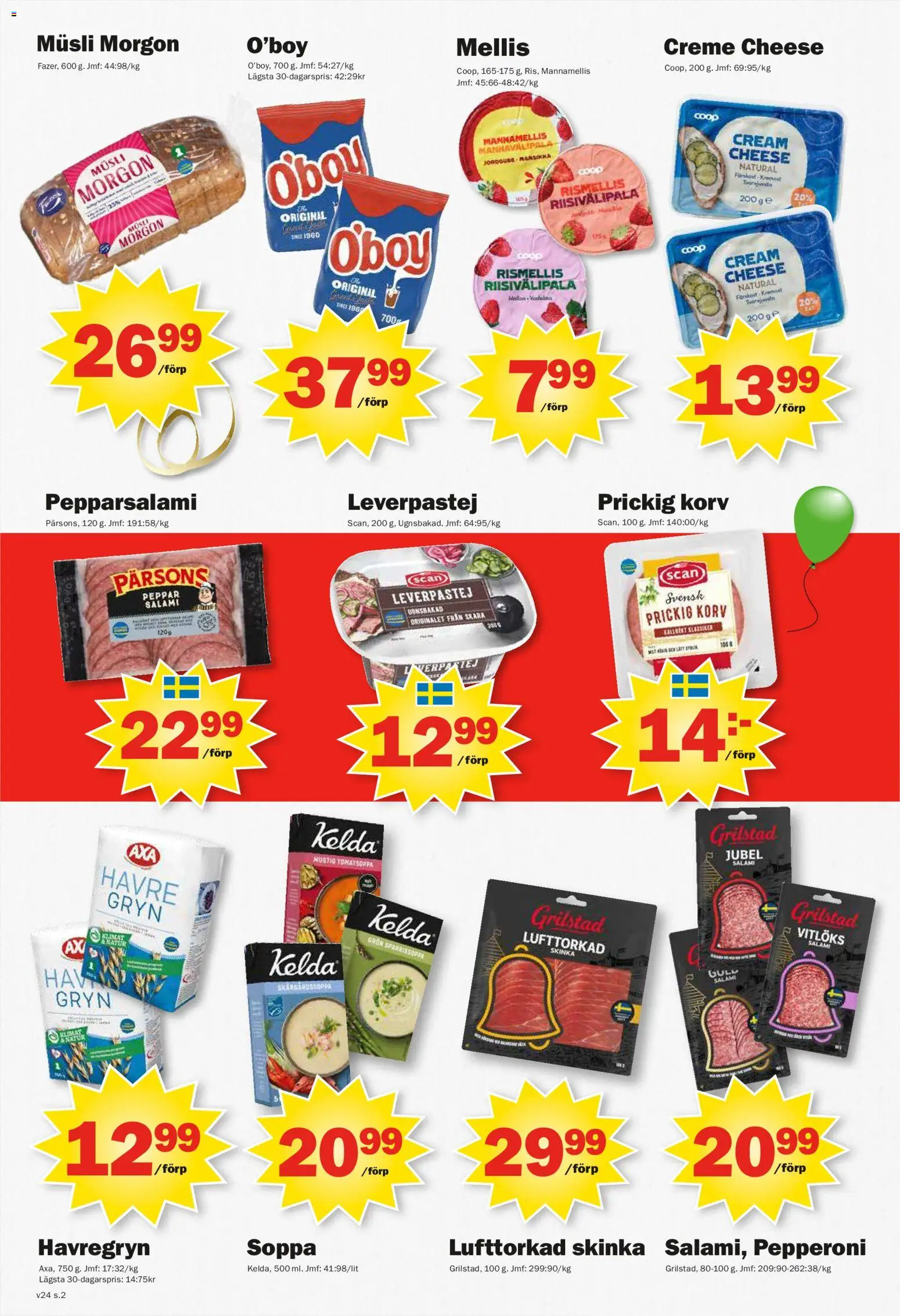 Pekås reklamblad aktuell från 08.06.2026 | Sida: 2 | Produkter: Musli, Havregryn, Peppar, Salami