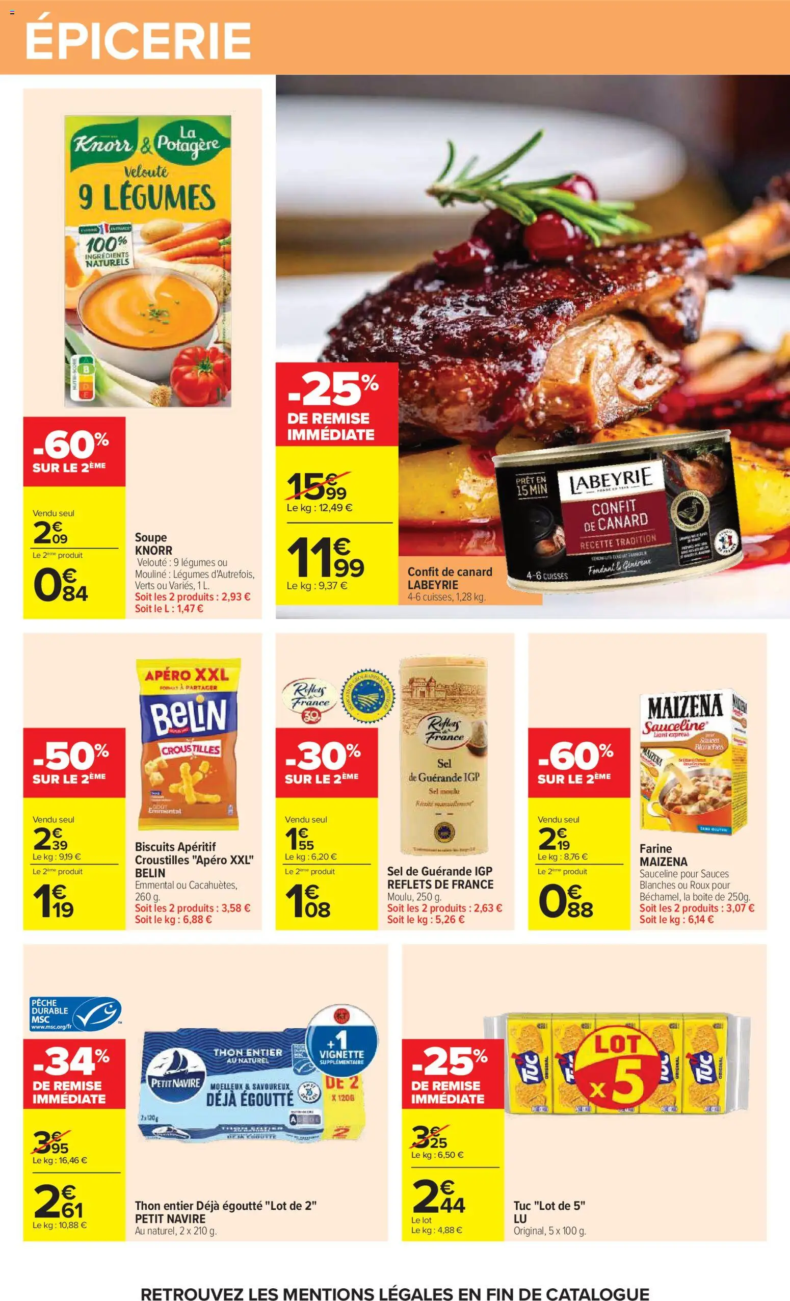 {H1} | Page: 41 | Produits: Apéritif, Sel, Confit de canard, Biscuits