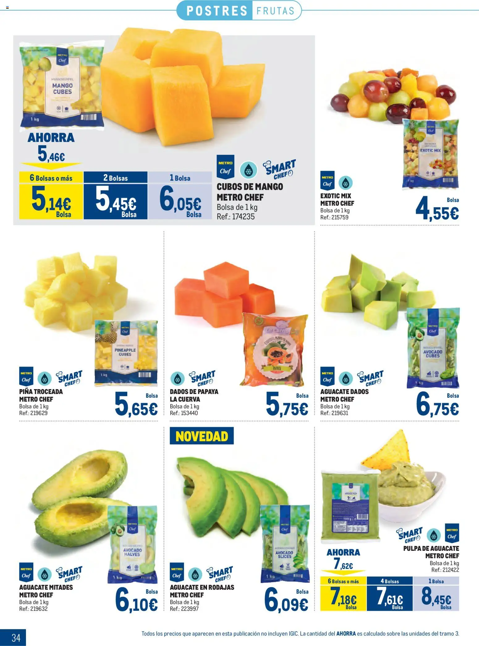 Makro Congelados Canarias │ válido desde el 04.05.2026 | Página: 34 | Productos: Piña, Bolsa, Ρούτερ