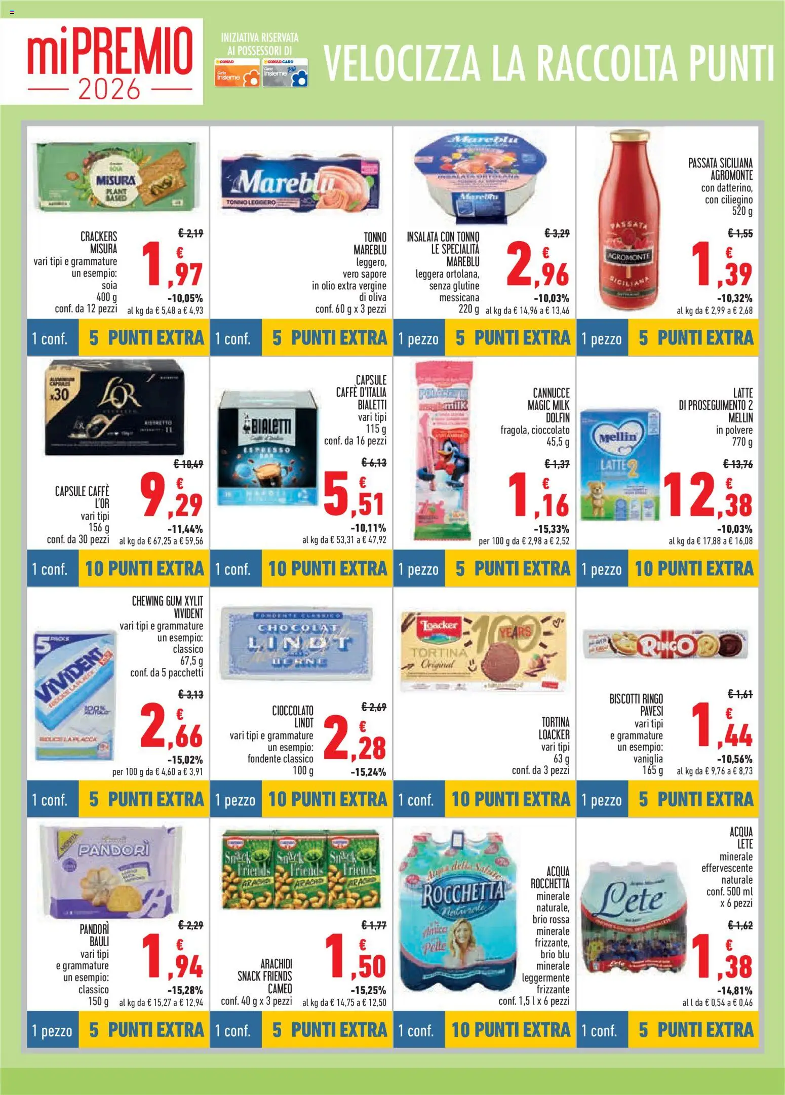 Volantino Conad del 23.04.2026 | Pagina: 10 | Prodotti: Insalata, Acqua, Olio, Arachidi