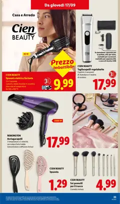 Anteprima del volantino CIEN BEAUTY Set pennelli per il trucco, Custodia inclusa valido a partire dal 17/09/2026 | Pagina: 29 | Prodotti: Olio, USB, Asciugacapelli, Trucco