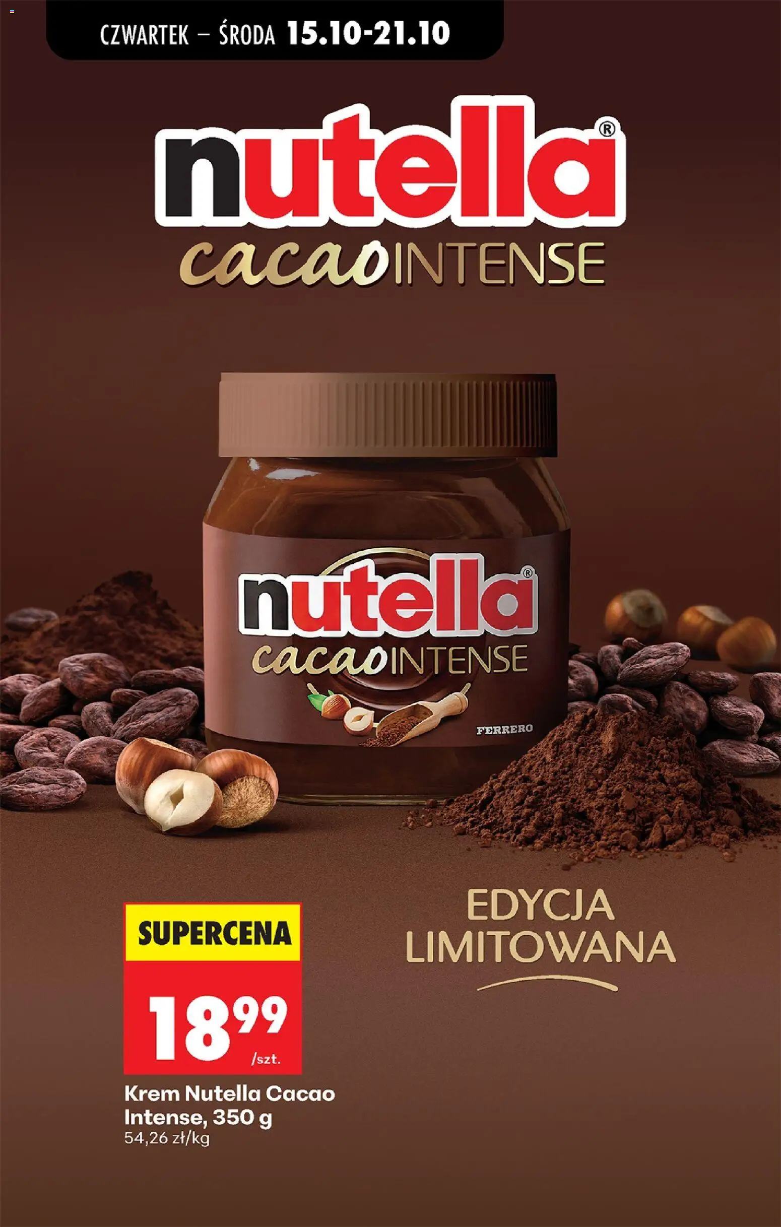Biedronka gazetka - Czas na toast od 15.10.2026 | Strona: 62 | Produkty: Nutella, Krem