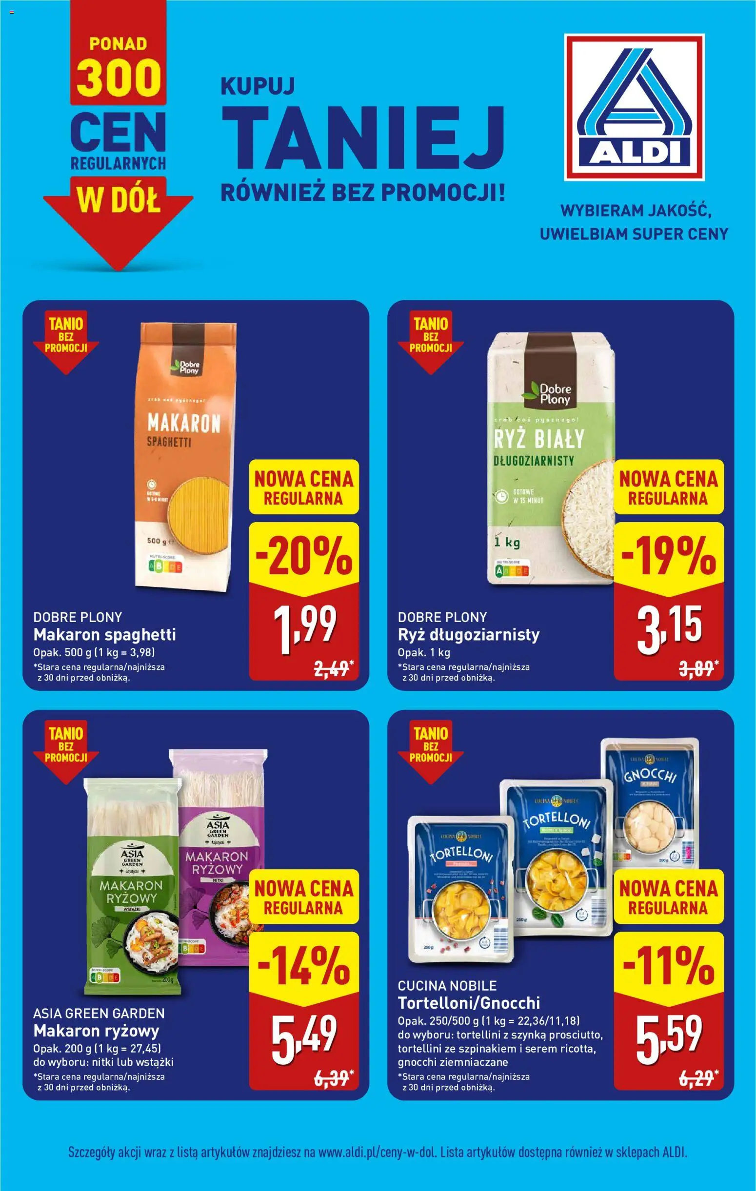 Aldi Polsko leták - Ceny regularne w dół od 14.09.2026 | Strana: 4 | Produkty: Tortellini, Gnocchi