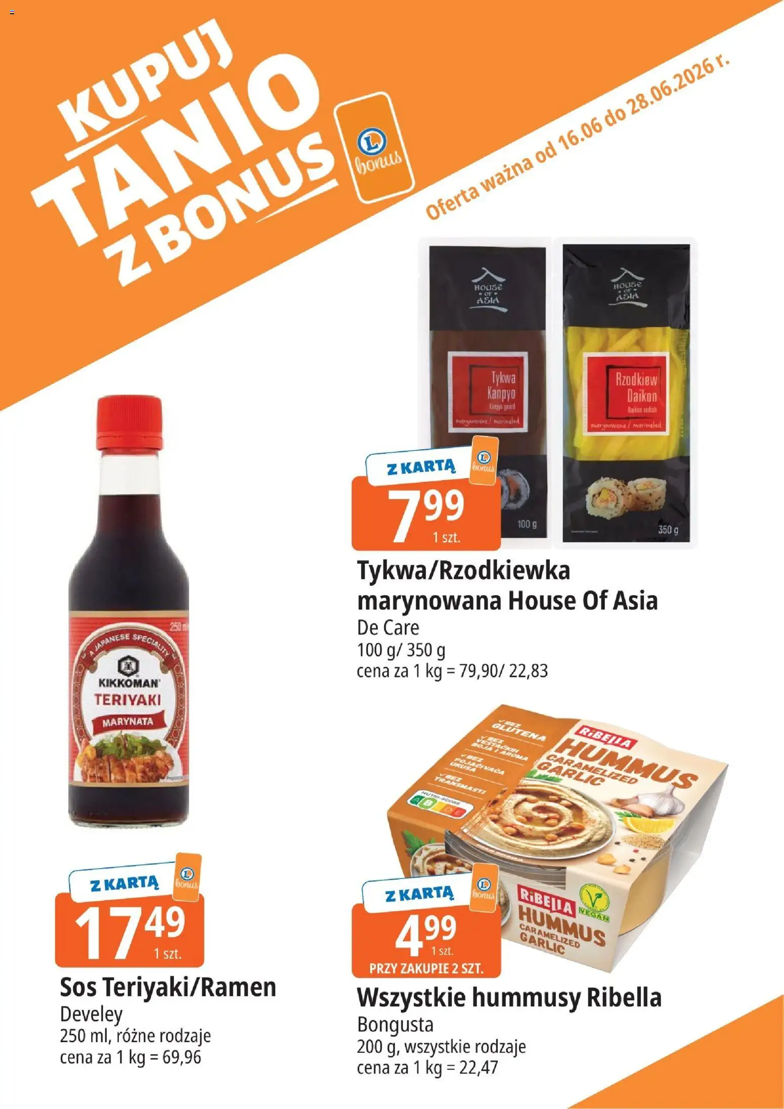 E.Leclerc gazetka - Radom kupony dodatkowe od 16.06.2026 | Strona: 13 | Produkty: Karta, Hummus, Sos