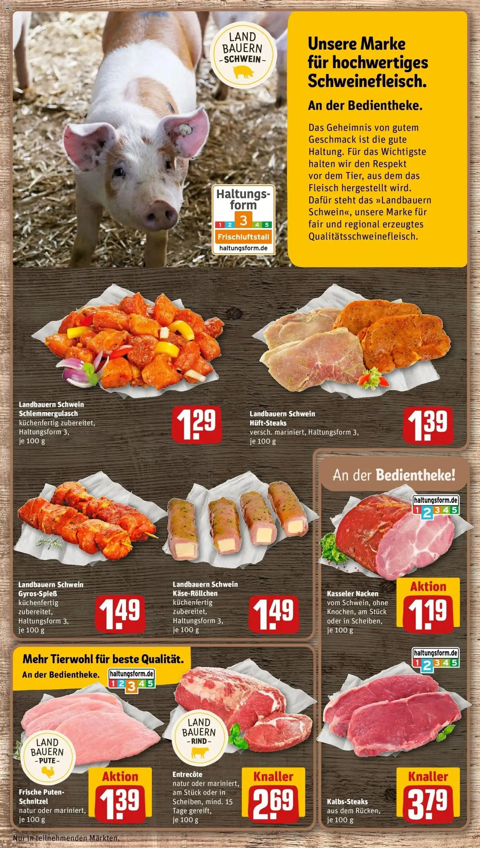 REWE Prospekt ab 19.10.2026 zum Blättern » Angebote | Seite: 10 | Produkte: Pute, Entrecote, Kasseler nacken, Fleisch