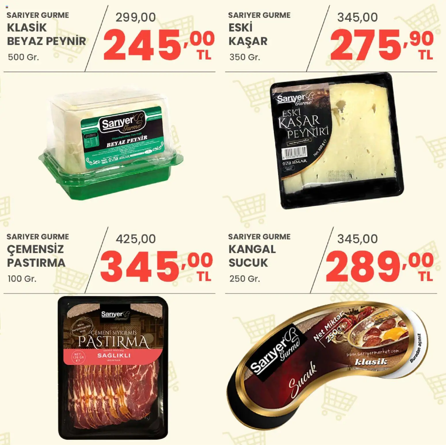 Sarıyer Katalog - 28 Ağustos 2026 tarihinden itibaren geçerlidir | Sayfa: 4 | Ürünler: Peynir, Sucuk