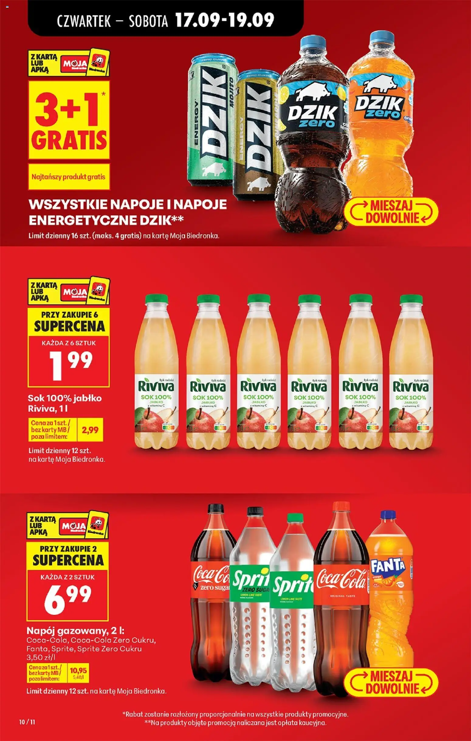 Biedronka Polsko leták - Codziennie niskie ceny od 17.09.2026 | Strana: 18 | Produkty: Fanta, Nápoje, Sprite, Coca Cola Zero