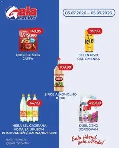Gala MARKET katalog Vikend - pregled Gala MARKET kataloga - važi od 03.07.2026