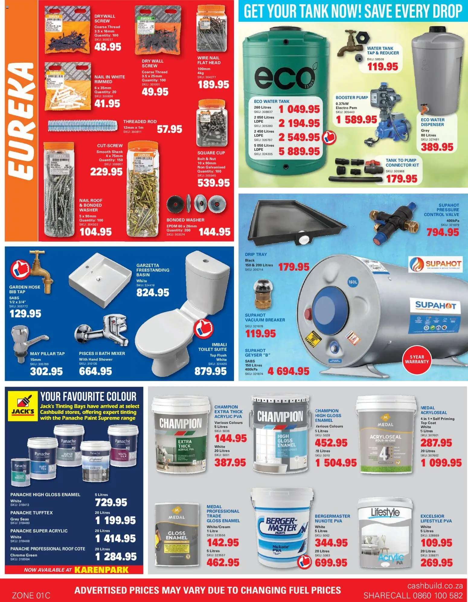 New Cashbuild catalogue – valid from 21/09/2026 | Page: 3 | Products: Connector, Toilet, Bath, Geyser