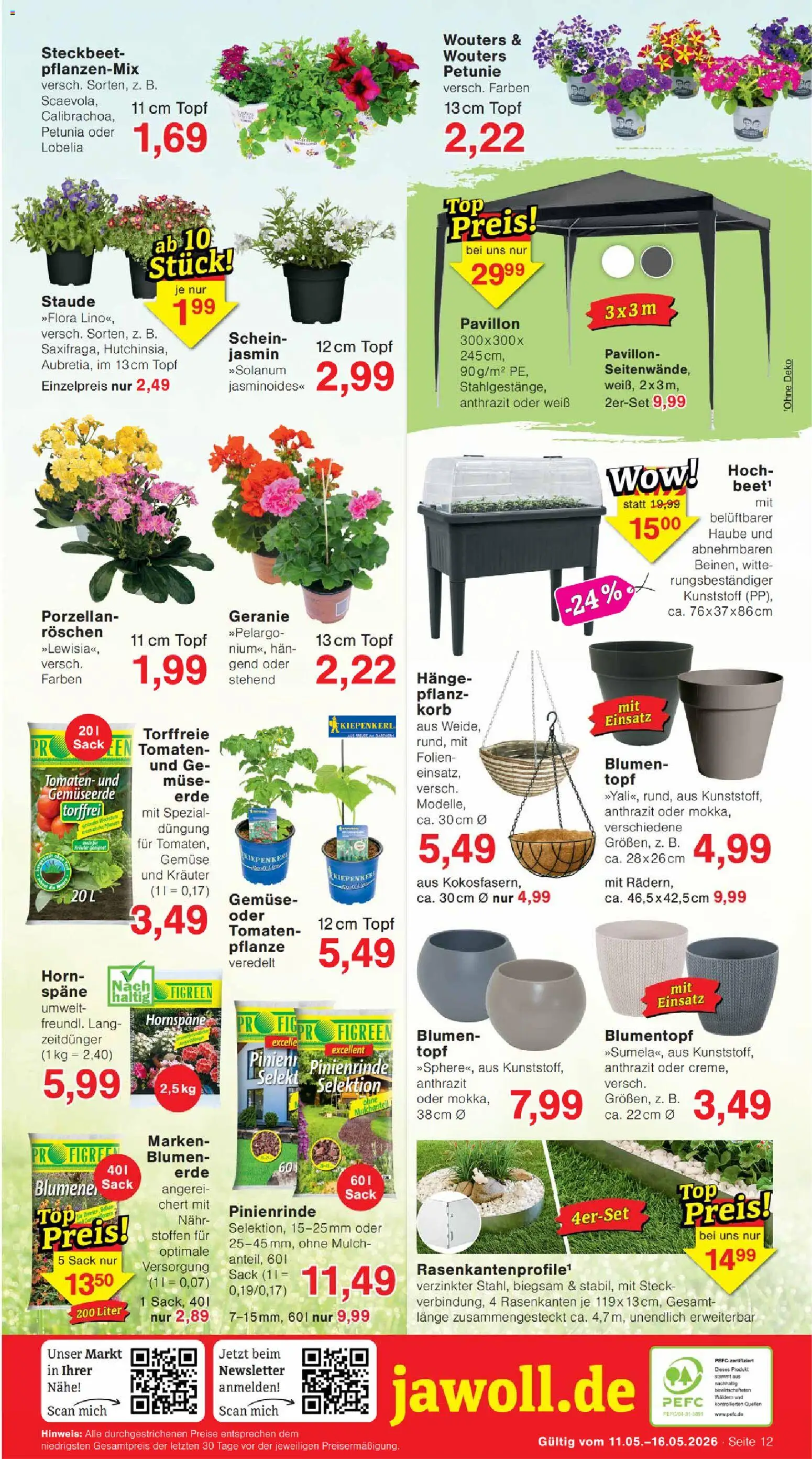 Wiglo Wunderland Prospekt – gültig ab 11.05.2026 | Seite: 16 | Produkte: Korb, Blumentopf, Blumen, Gemüse