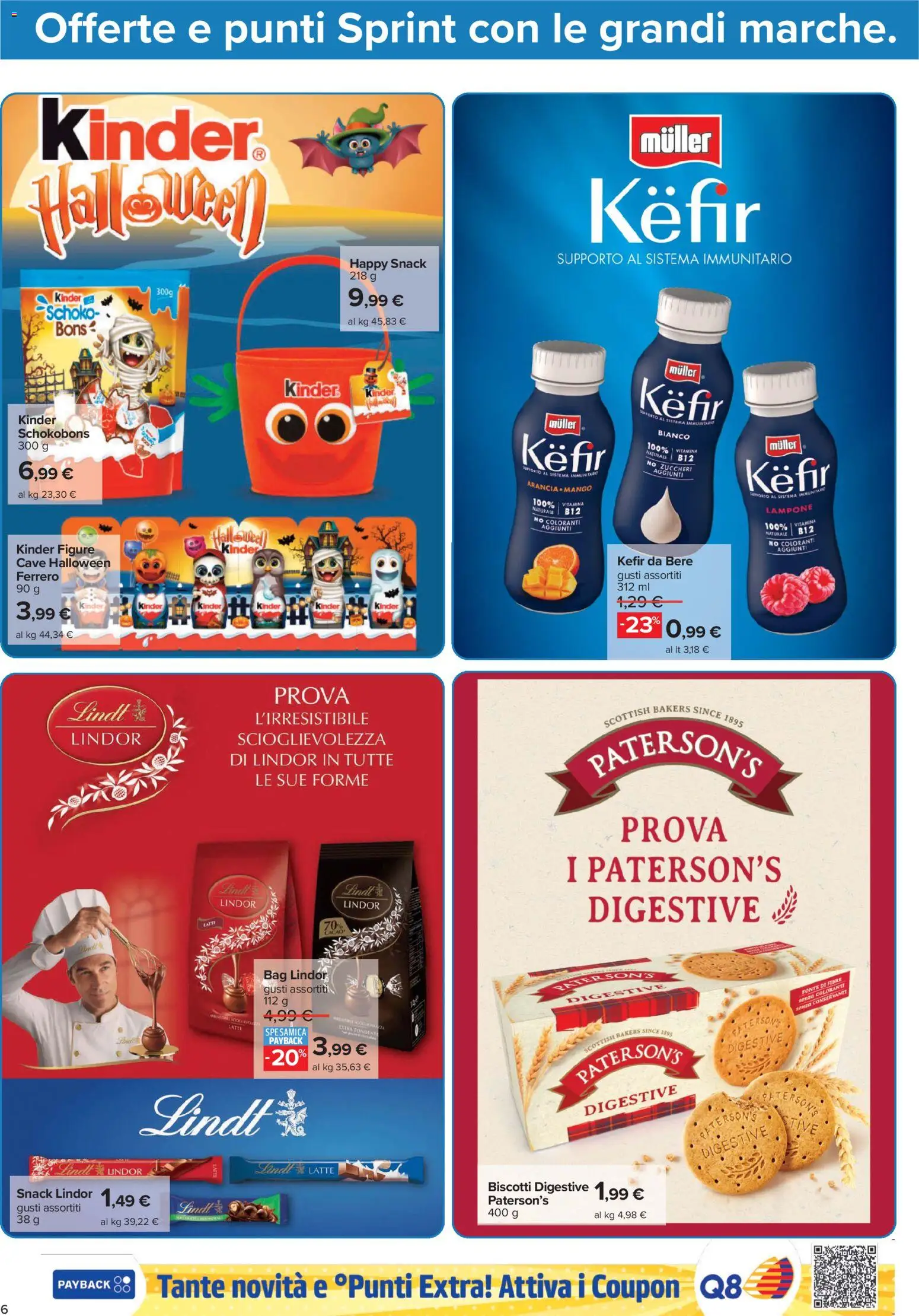 Volantino Carrefour del 23/10/2026 | Pagina: 6 | Prodotti: Lindt, Latte, Mango, Lampone