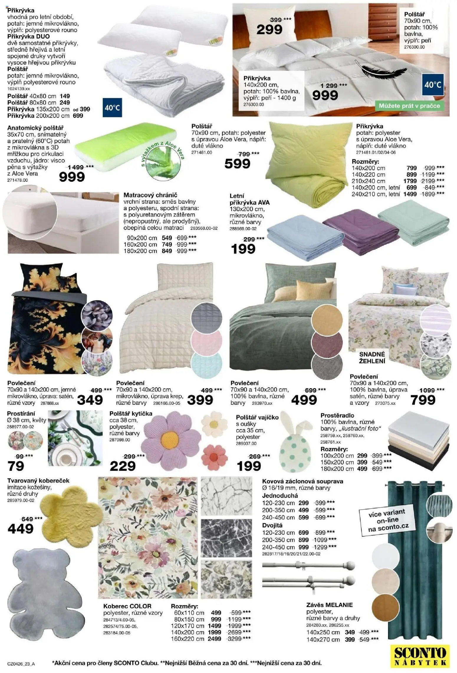 Sconto nábytek leták od 04.03.2026 | Strana: 23 | Produkty: Závěs, Prostírání, Nábytek, Koberec